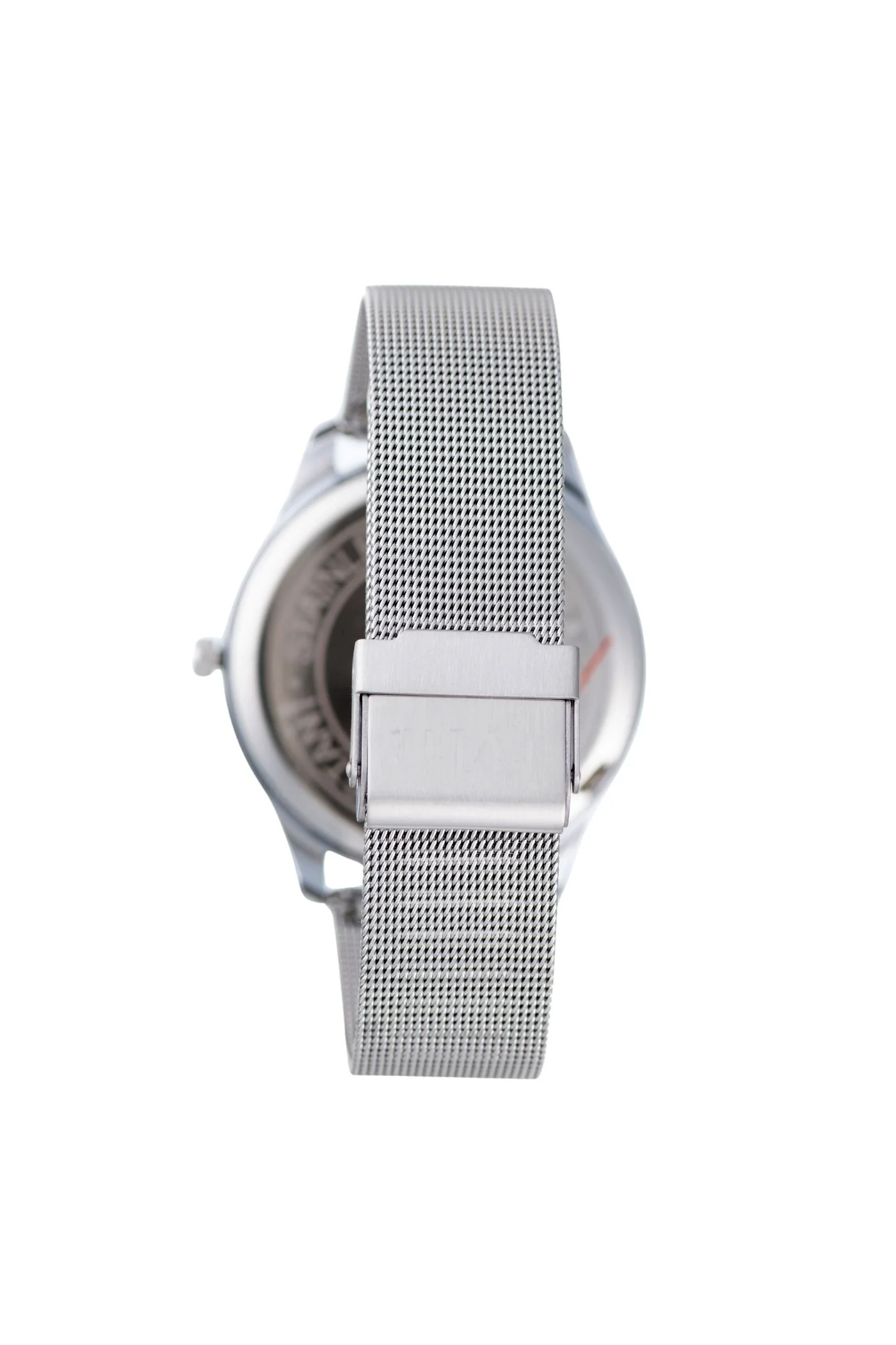 42mm Silver Case With Black Dial & Silver Mesh Strap Watch - Silver - Image 2