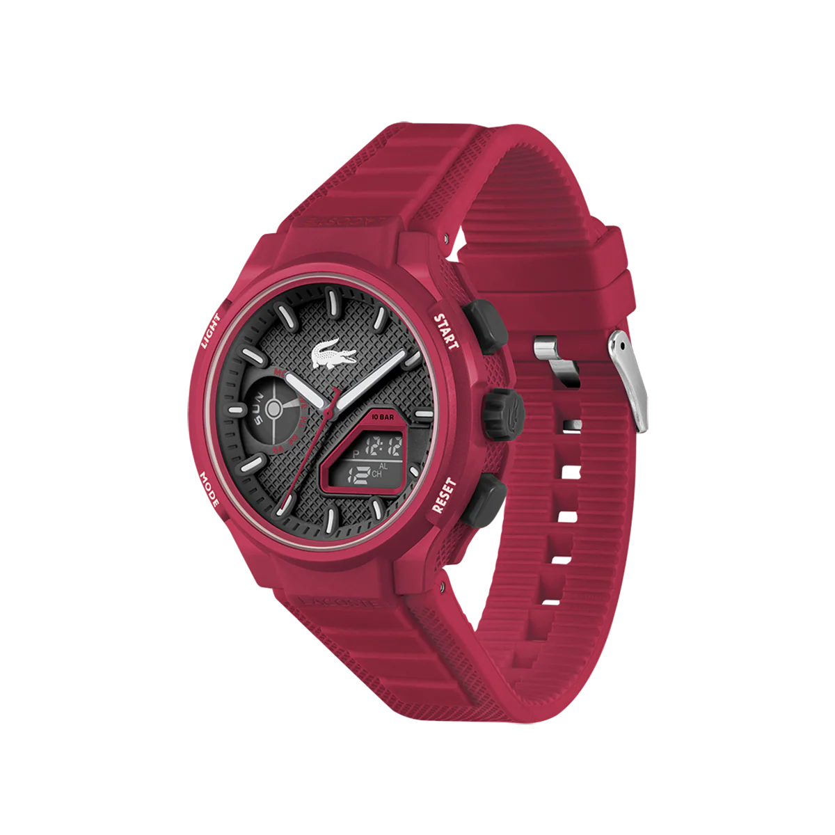 43MM TR90 Dial & Silicone Strap - Red - Image 2