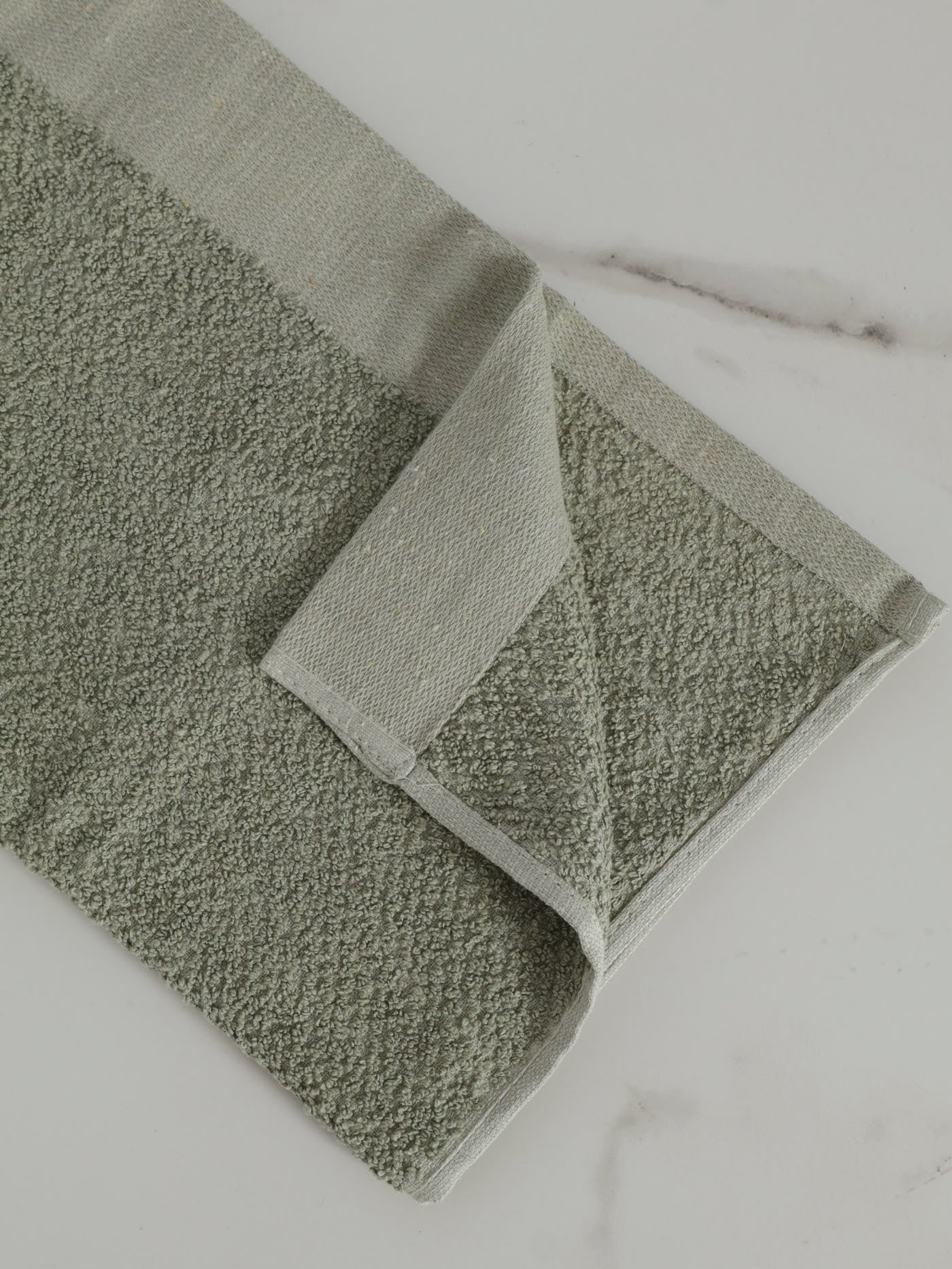 440GSM 2 Piece Hand And Bath Towels - Sage - Image 3