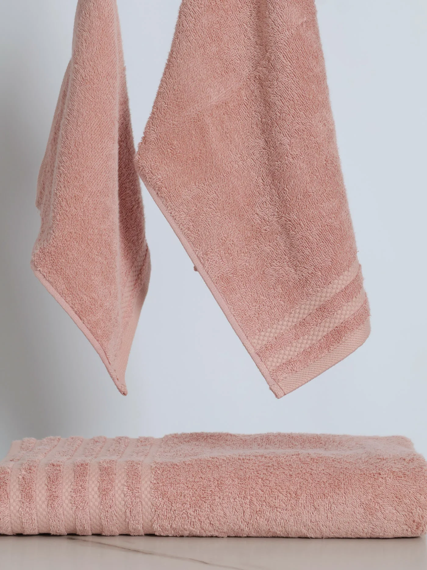 450GSM Ripple Flow Bath Towels - Blush - Image 3