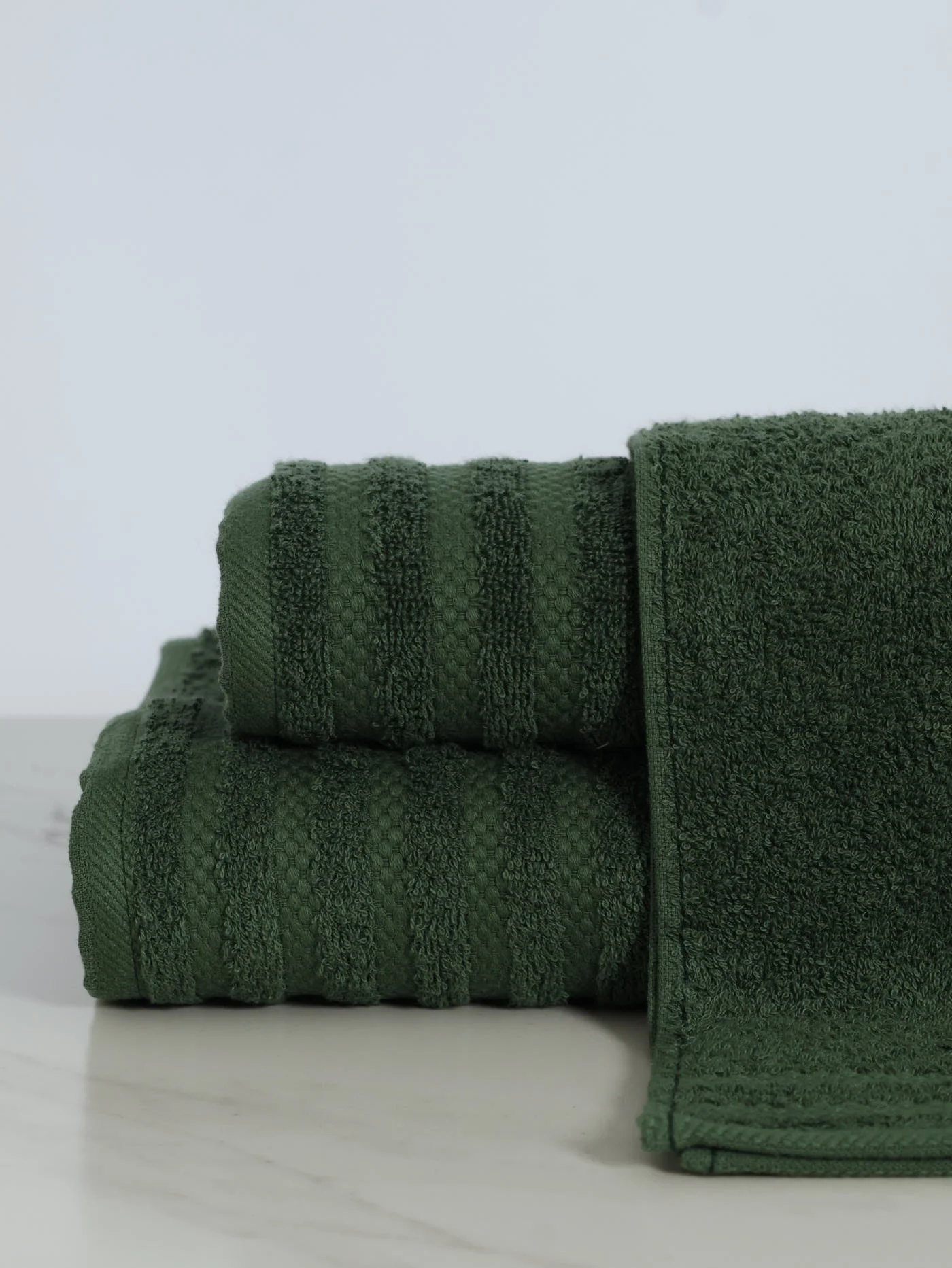 450GSM Ripple Flow Bath Towels - Forest Green - Image 2