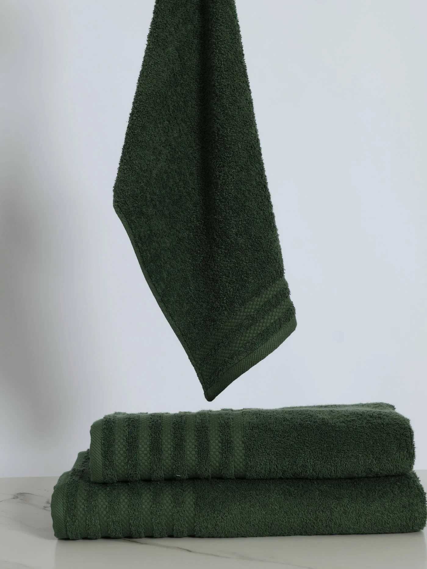 450GSM Ripple Flow Bath Towels - Forest Green - Image 3