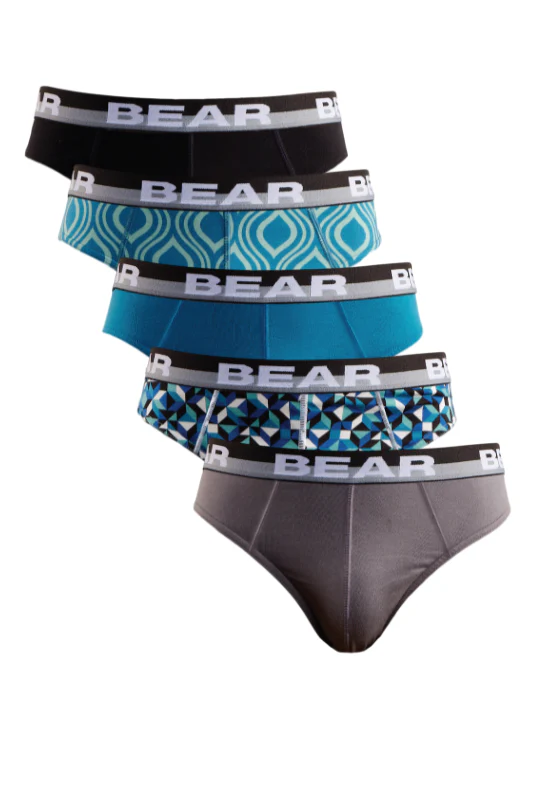 5 Pack Bear Mini Briefs - Multi - Image 2