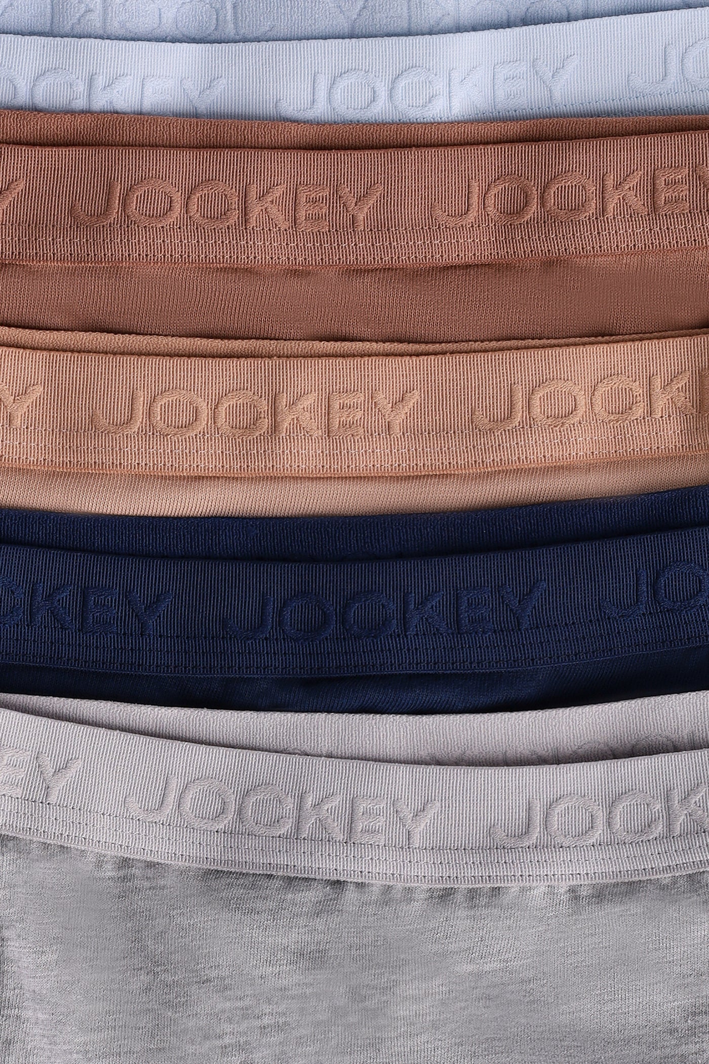 5 Pack Classic Cotton Brief Panties - Blue - Image 4