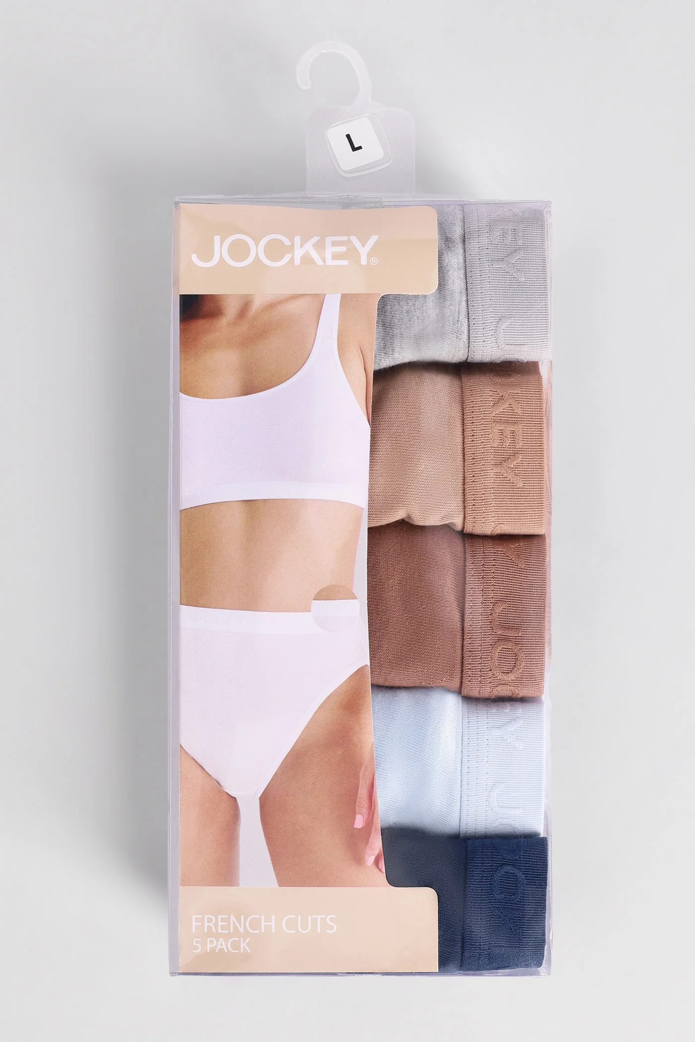 5 Pack Classic Cotton Hi-Cut Panties - Blue - Image 5