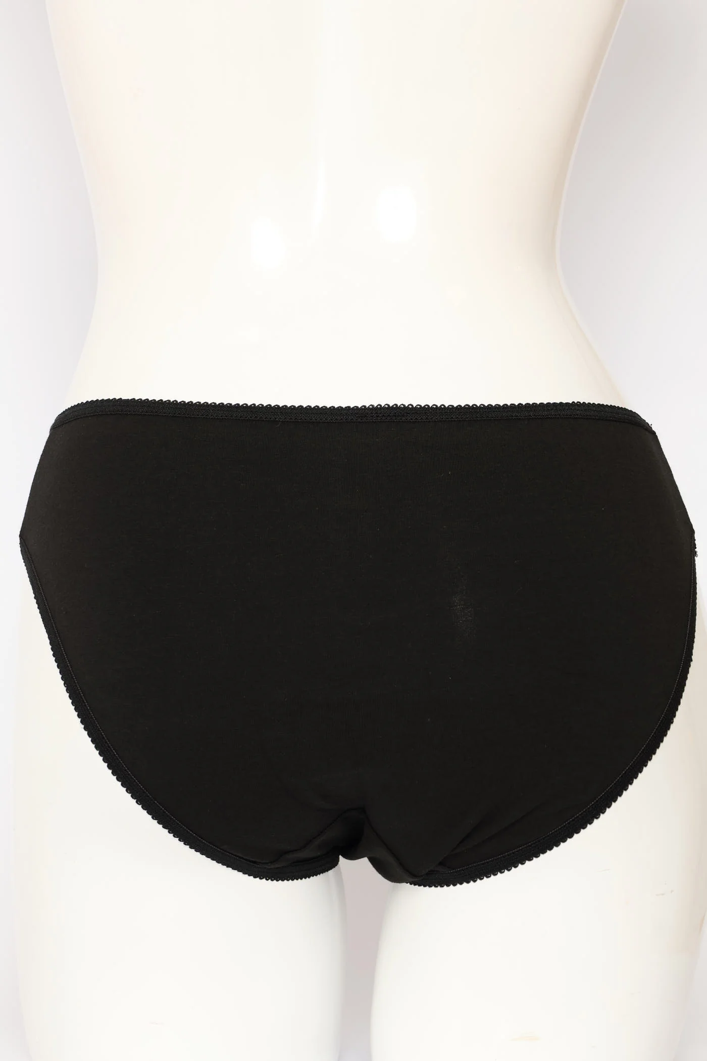 5 Pack Cotton Bikini Panties - Black - Image 2