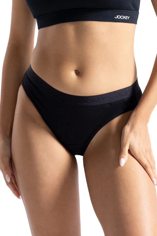 5 Pack Cotton Bikini Panties - Black - Image 2
