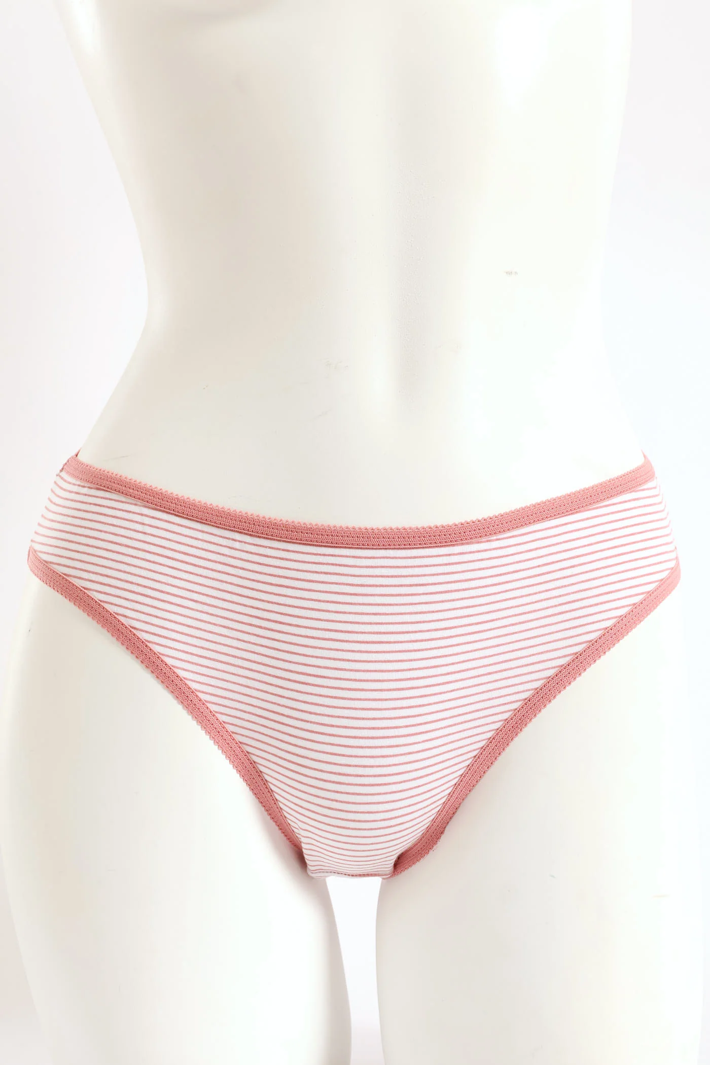 5 Pack Cotton Bikini Panties - Dark Grey/Pink Leopard/White/Blue Leopard/Denim - Image 2