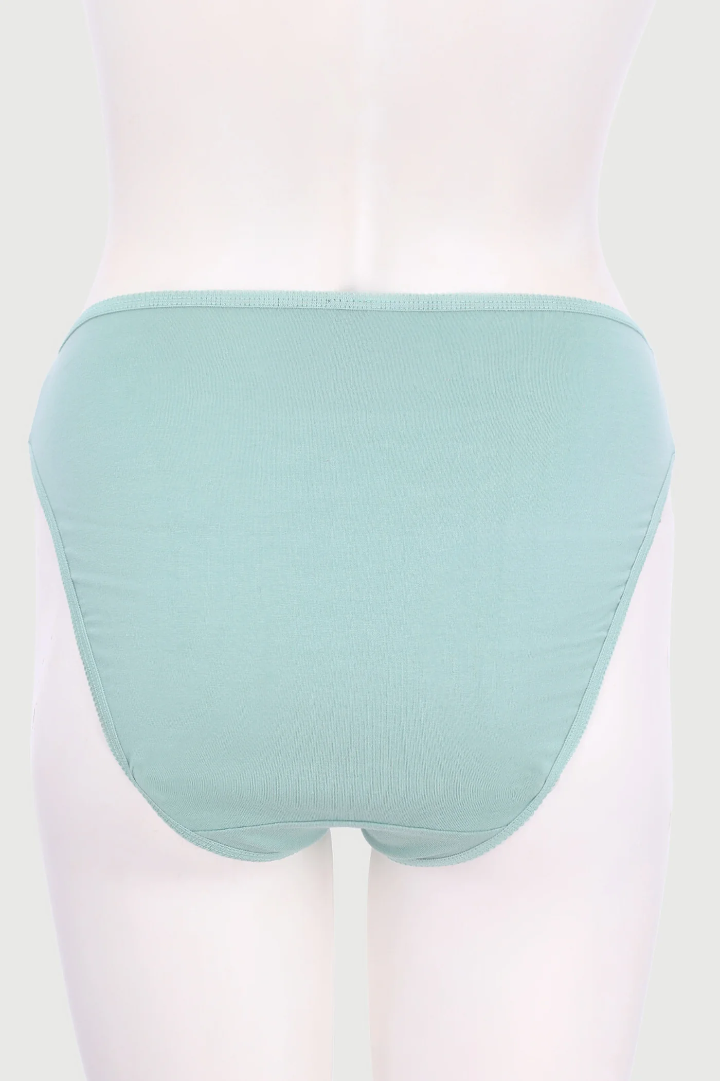 5 Pack Cotton Hi-Cut Panty - Sage/Grey - Image 3