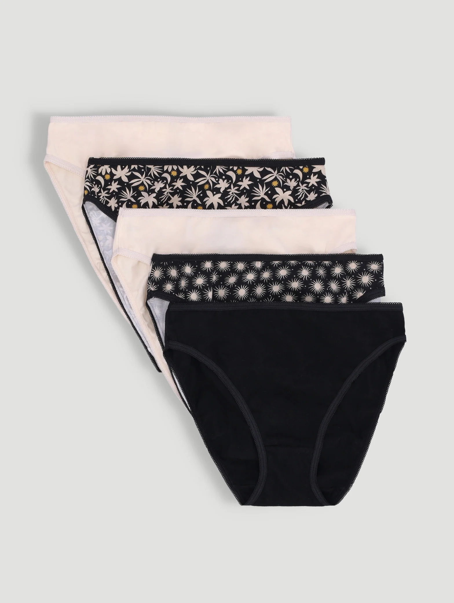 5 Pack Cotton Stretch Hi-Cut Panties - Image 8