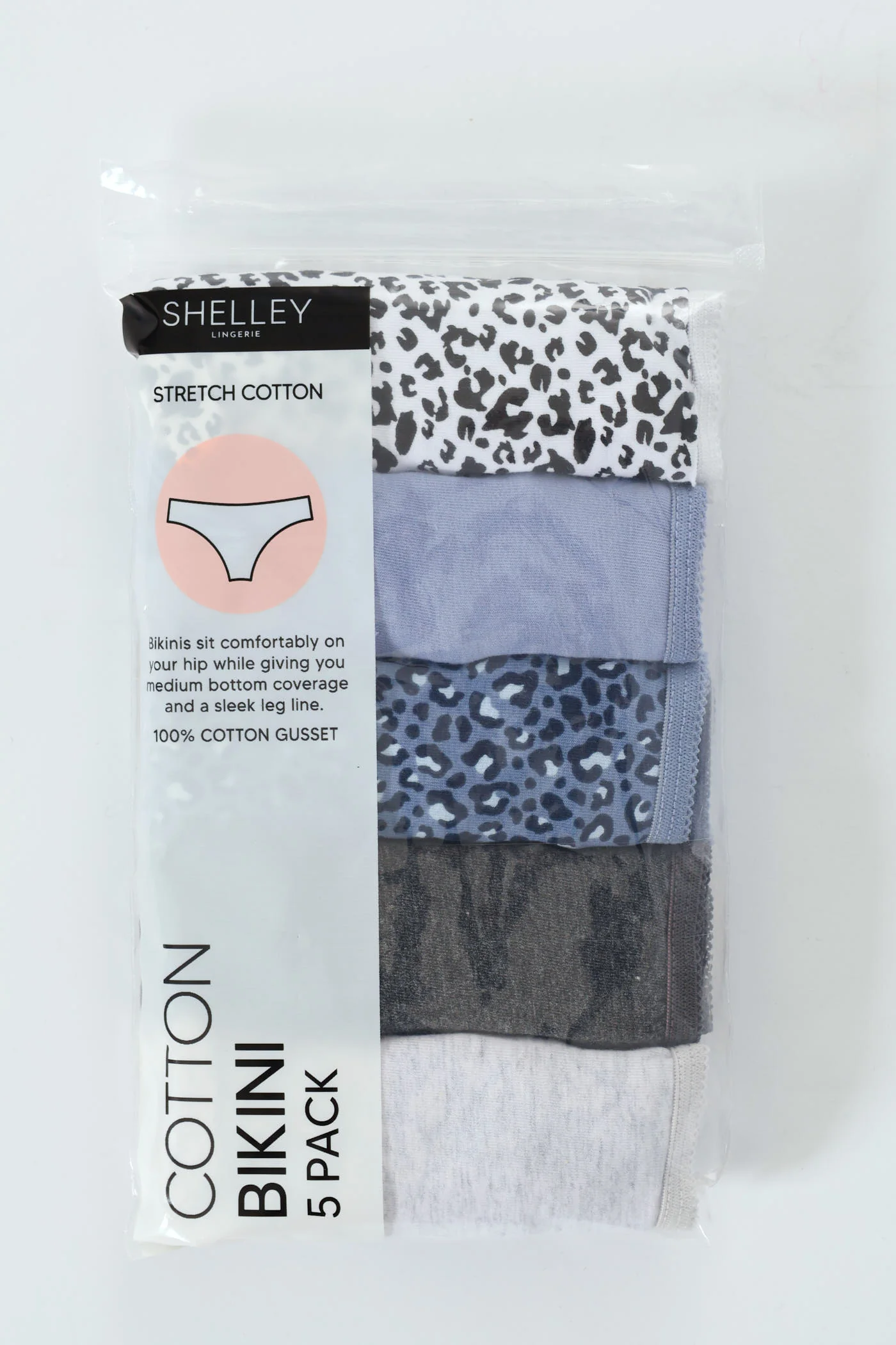 5 Pack Cotton Stretch Bikini Panties - Multi - Image 6