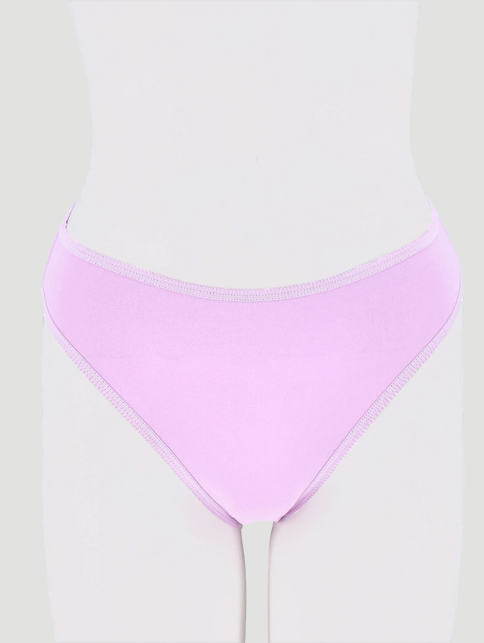 5 Pack Cotton Stretch Hi-Cut Panties - Nude Floral/Black/Stripe - Image 5