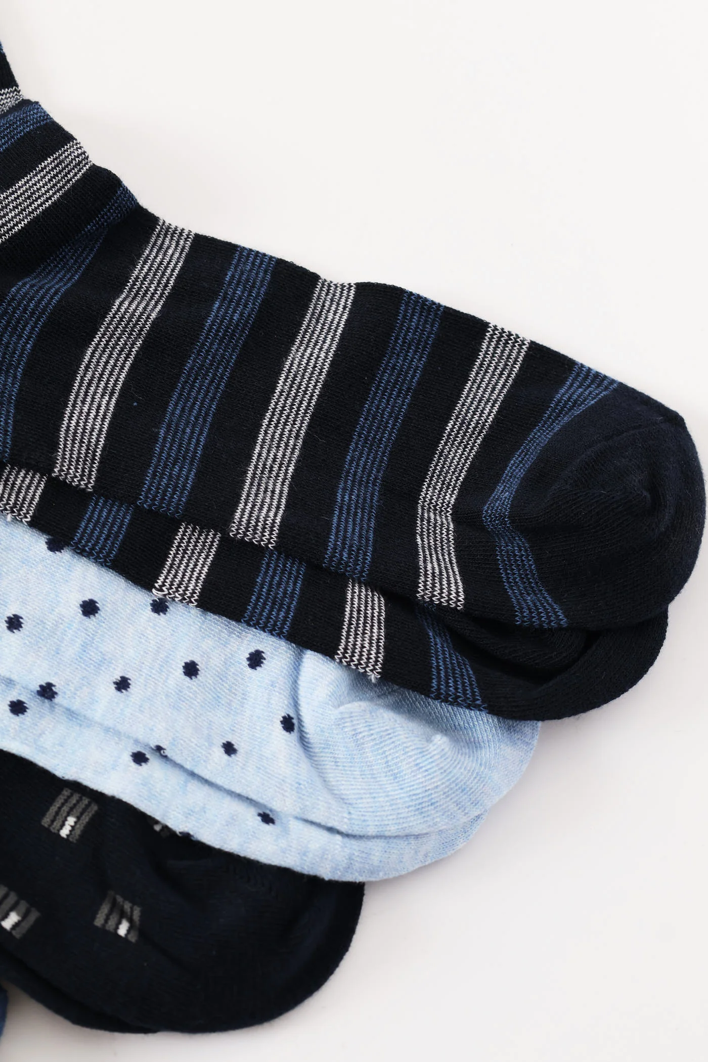 5 Pack Fashion Anklet Socks - Blue - Image 3