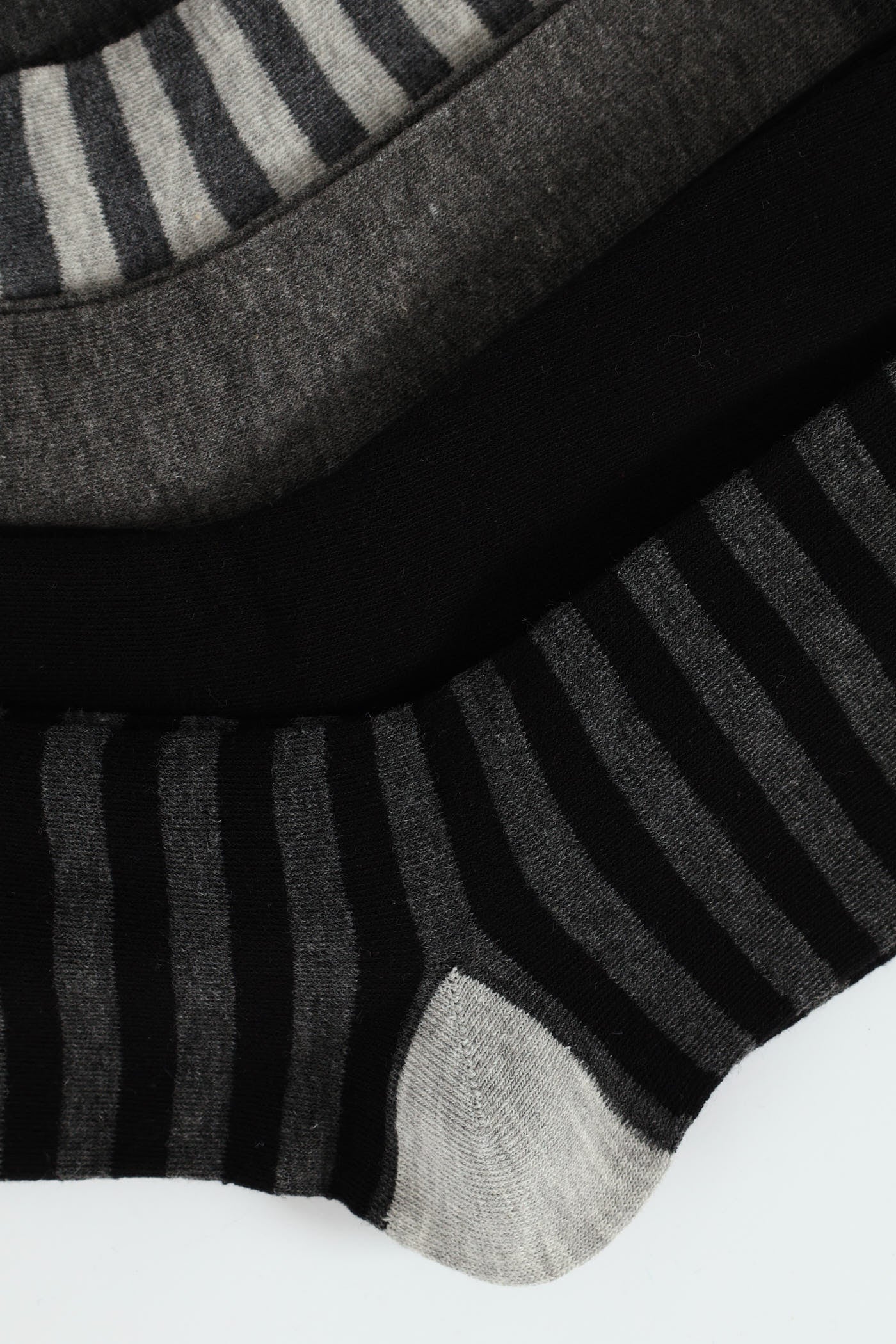 5 Pack Fashion Anklet Socks - Grey/Black - Image 3