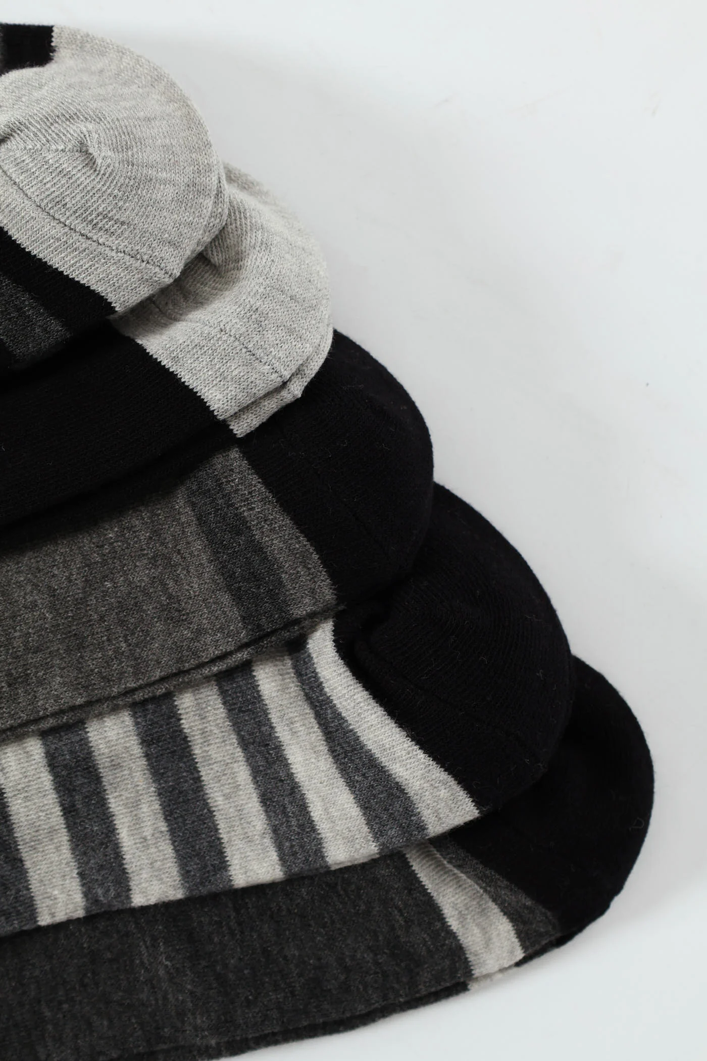5 Pack Fashion Anklet Socks - Grey/Black - Image 4