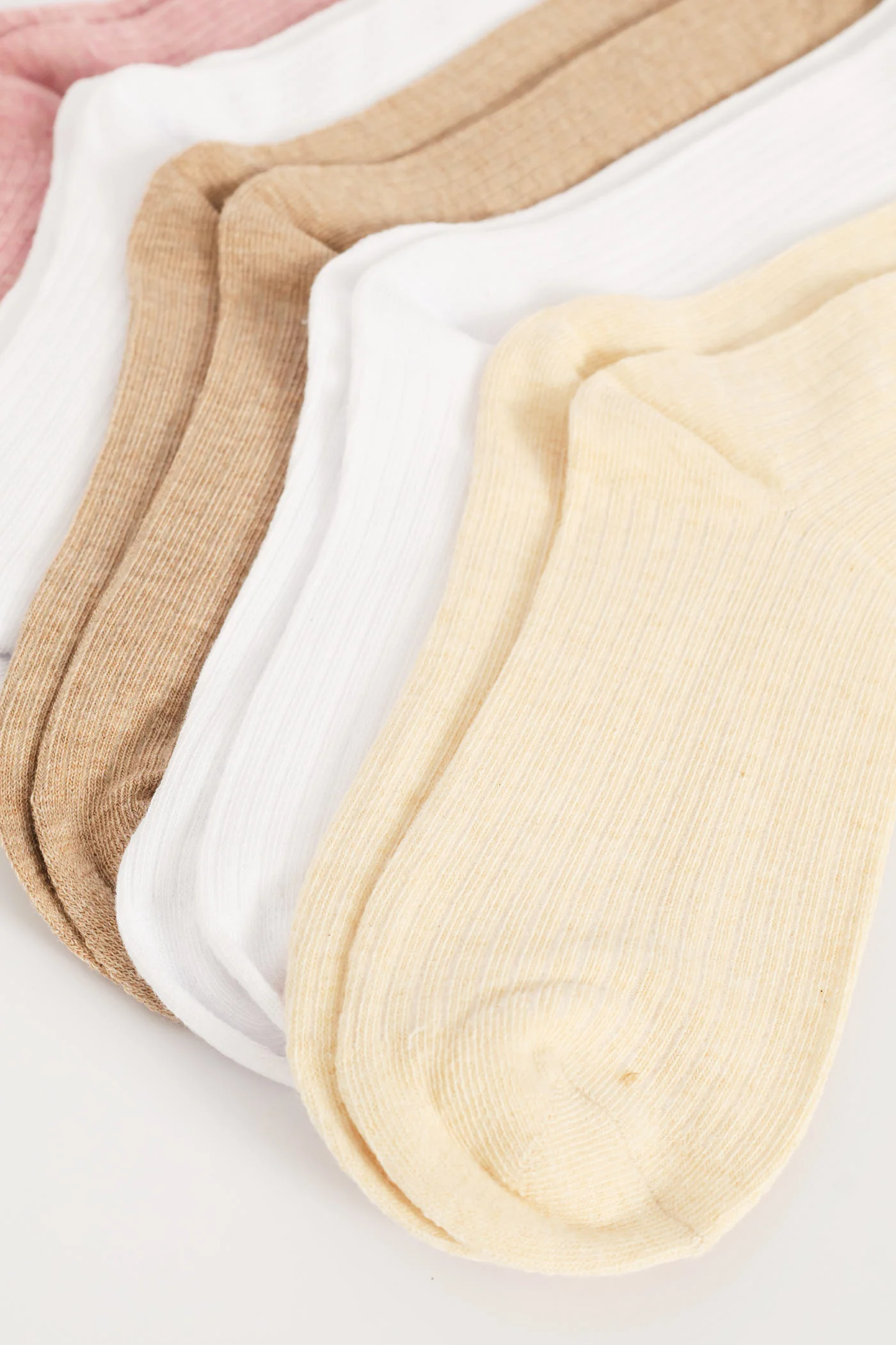 5 Pack Fashion Crew Socks - Natural - Image 3