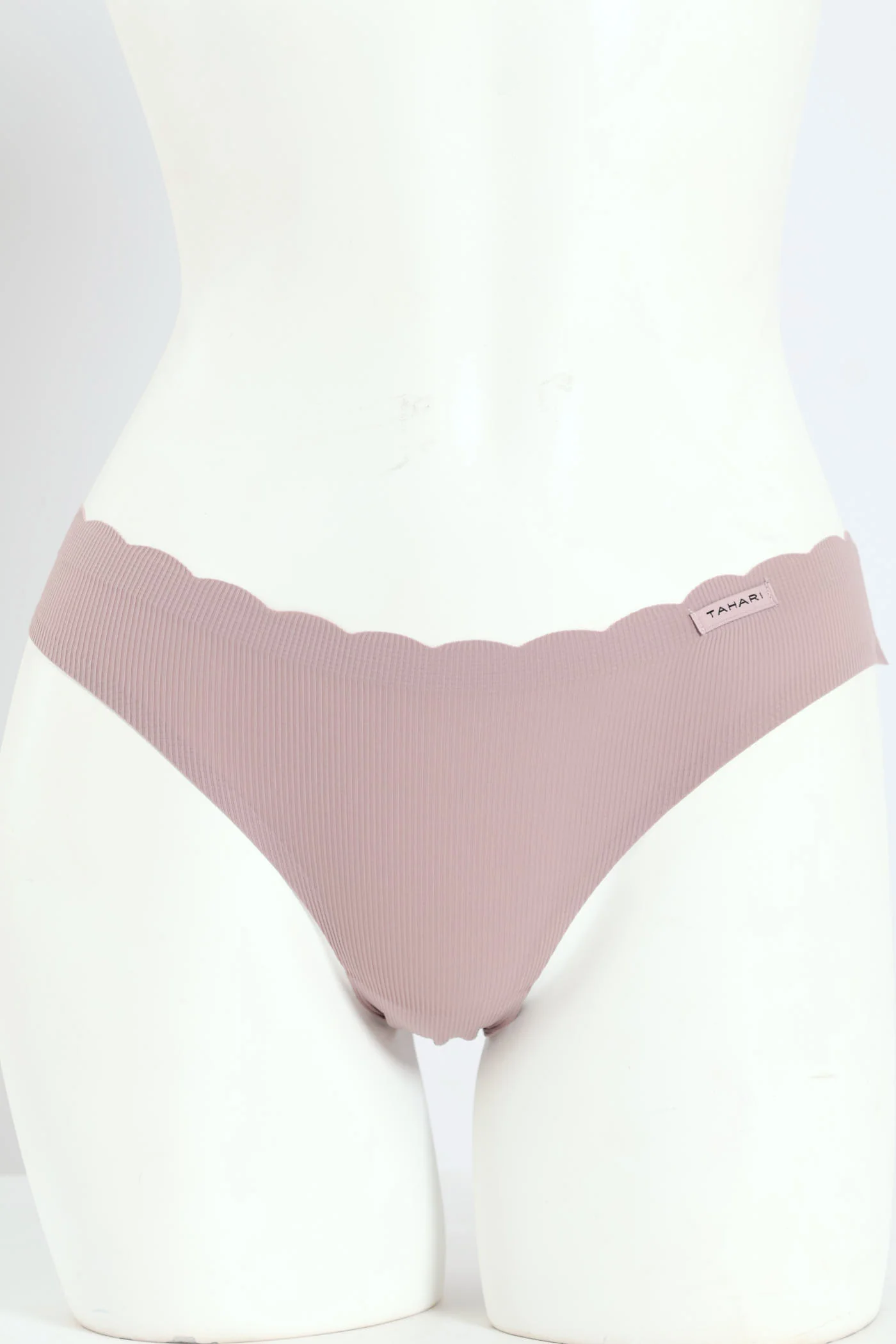 5 Pack Microfiber Thong Bikini Panties - Black/Nude/Sand/Mauve/Stone - Image 3