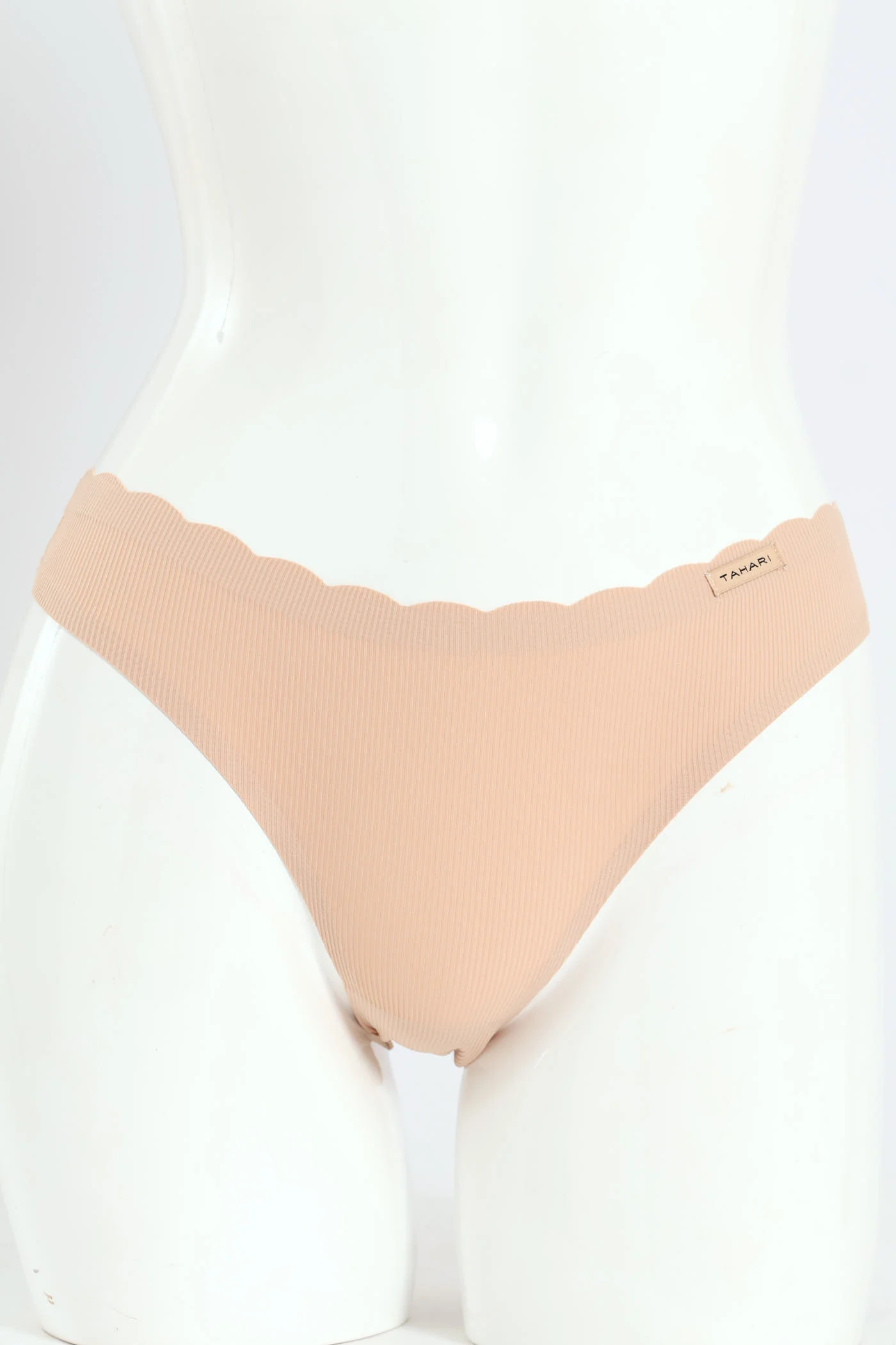 5 Pack Microfiber Thong Bikini Panties - Black/Nude/Sand/Mauve/Stone - Image 4