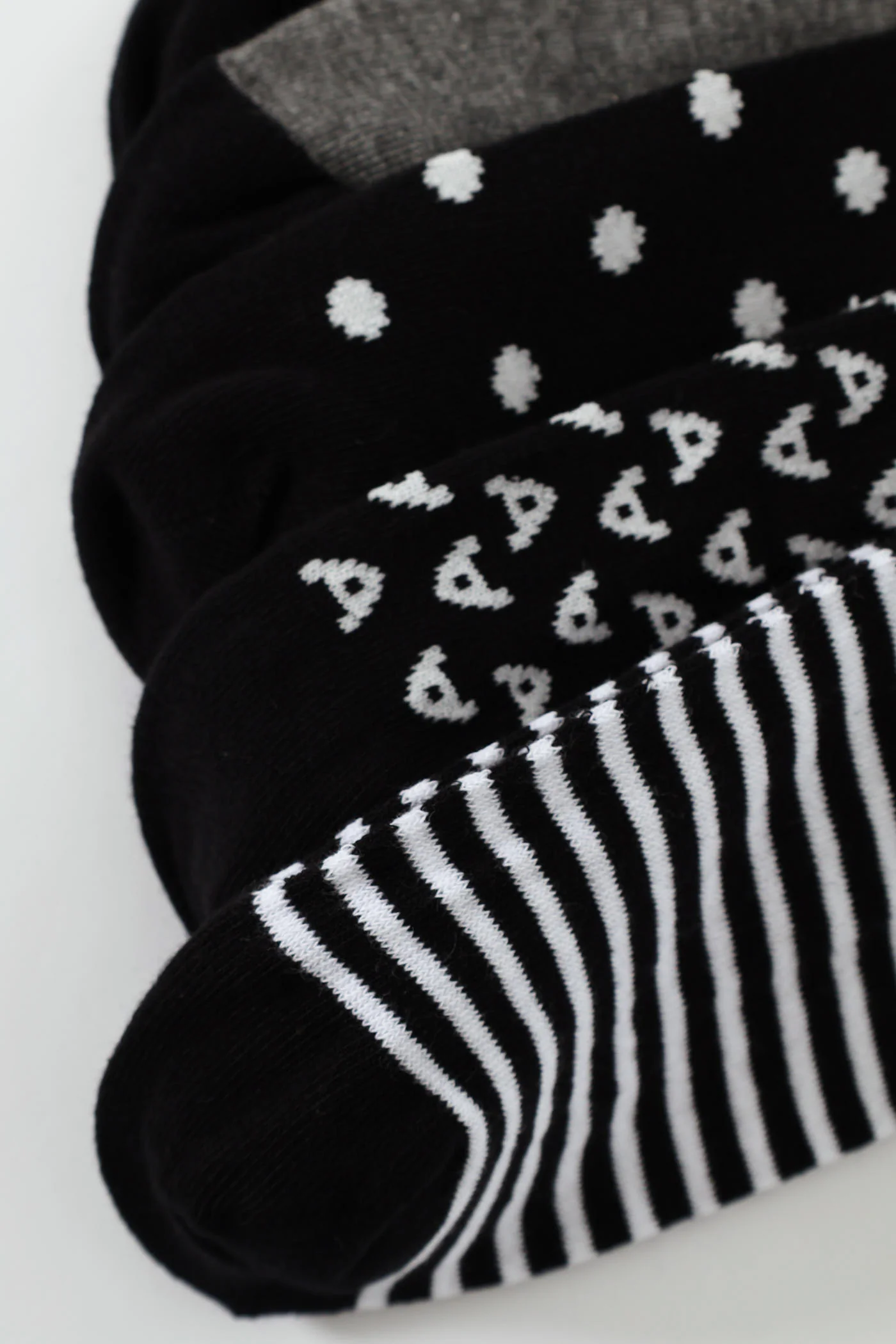 5 Pack Riple Design Anklet Socks - Black - Image 4