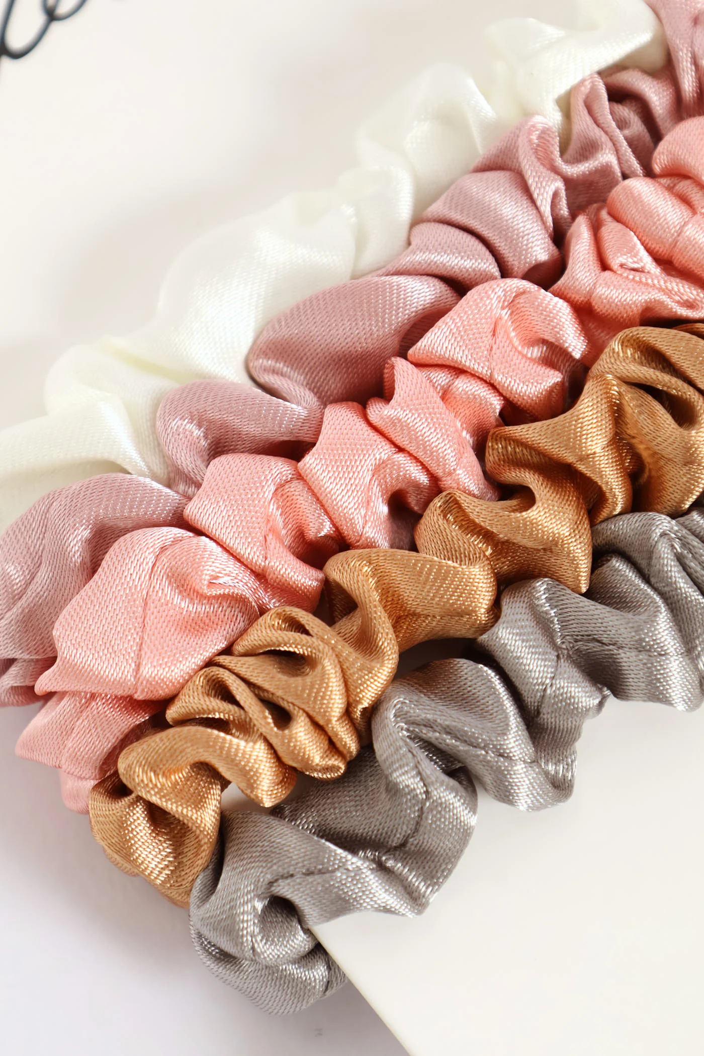 5 Pack Skinny Hair Scrunchies - Multi - Image 2