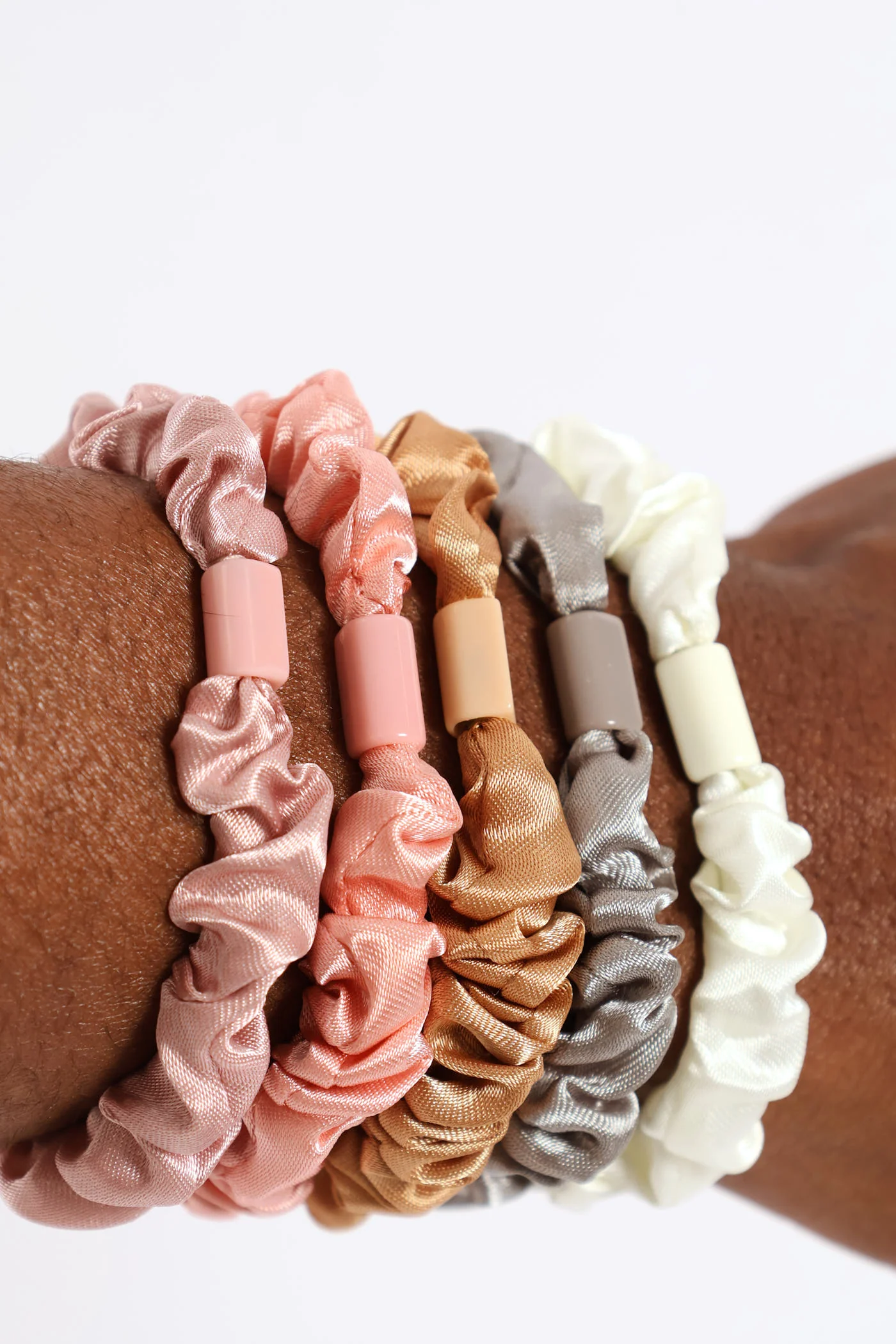 5 Pack Skinny Hair Scrunchies - Multi - Image 3