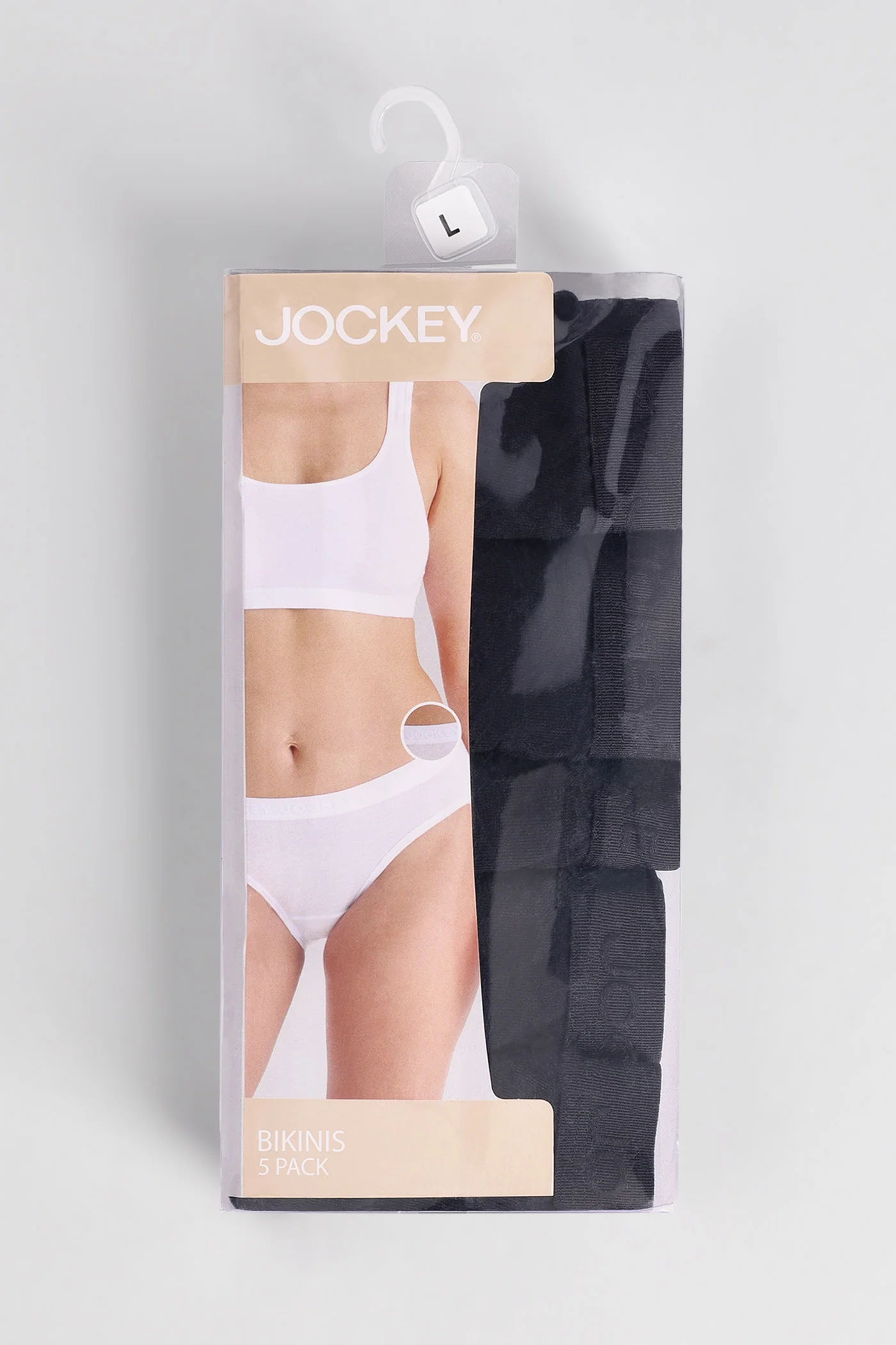 5 Pack Tonal Cotton Bikini Panties - Black - Image 5