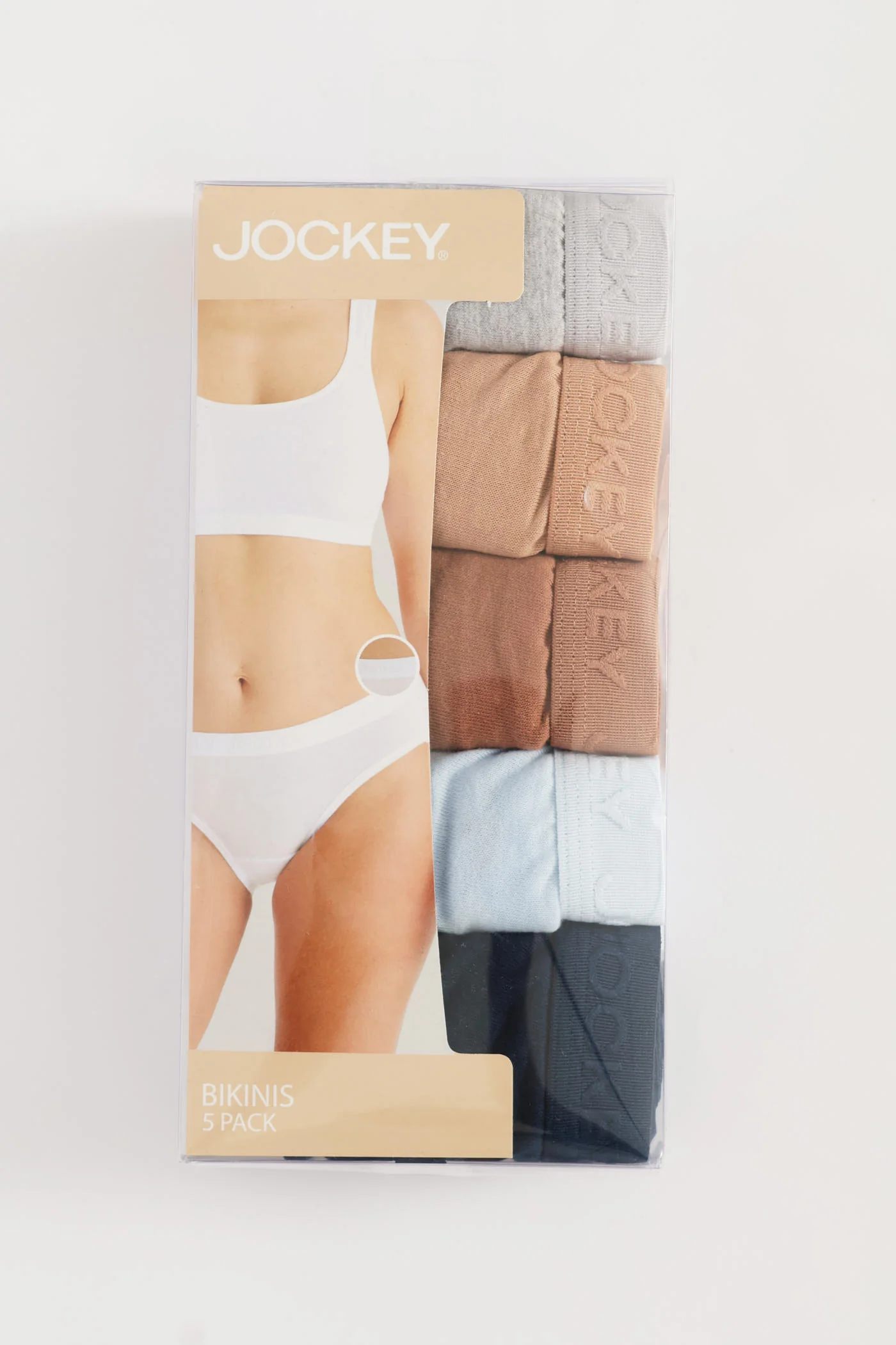 5 Pack Tonal Cotton Bikini Panties - Blue - Image 4