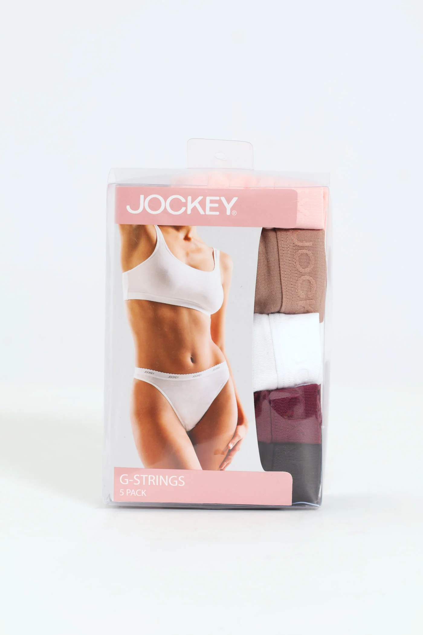 5 Pack Tonal G-String Panties - White/Marshmallow/Cappuccino/Plum/Black - Image 4
