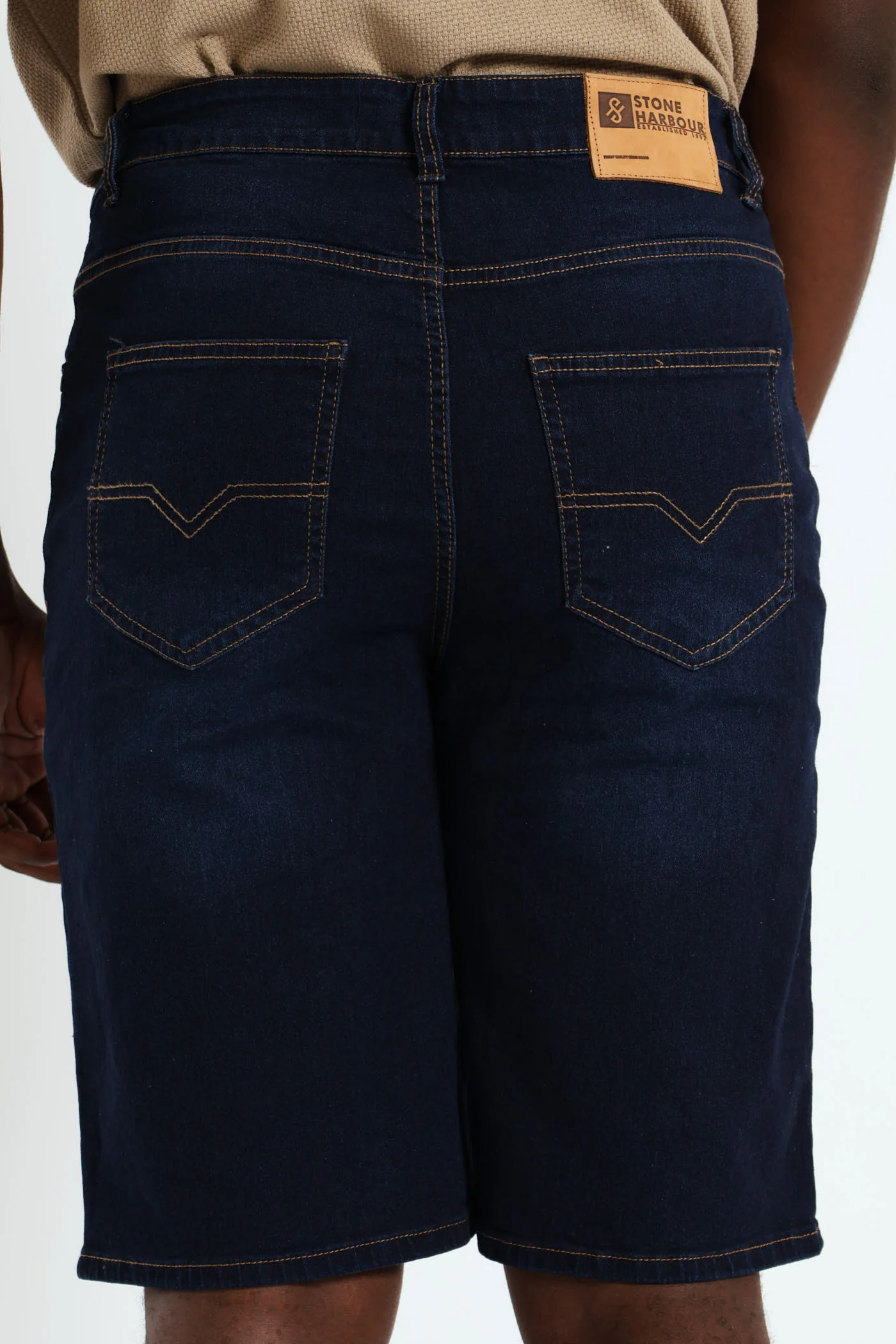 5 Pocket Denim Short - Blue/Black - Image 2