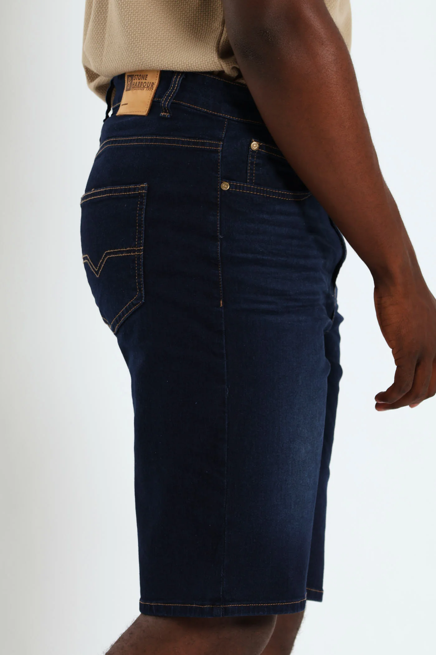 5 Pocket Denim Short - Blue/Black - Image 3