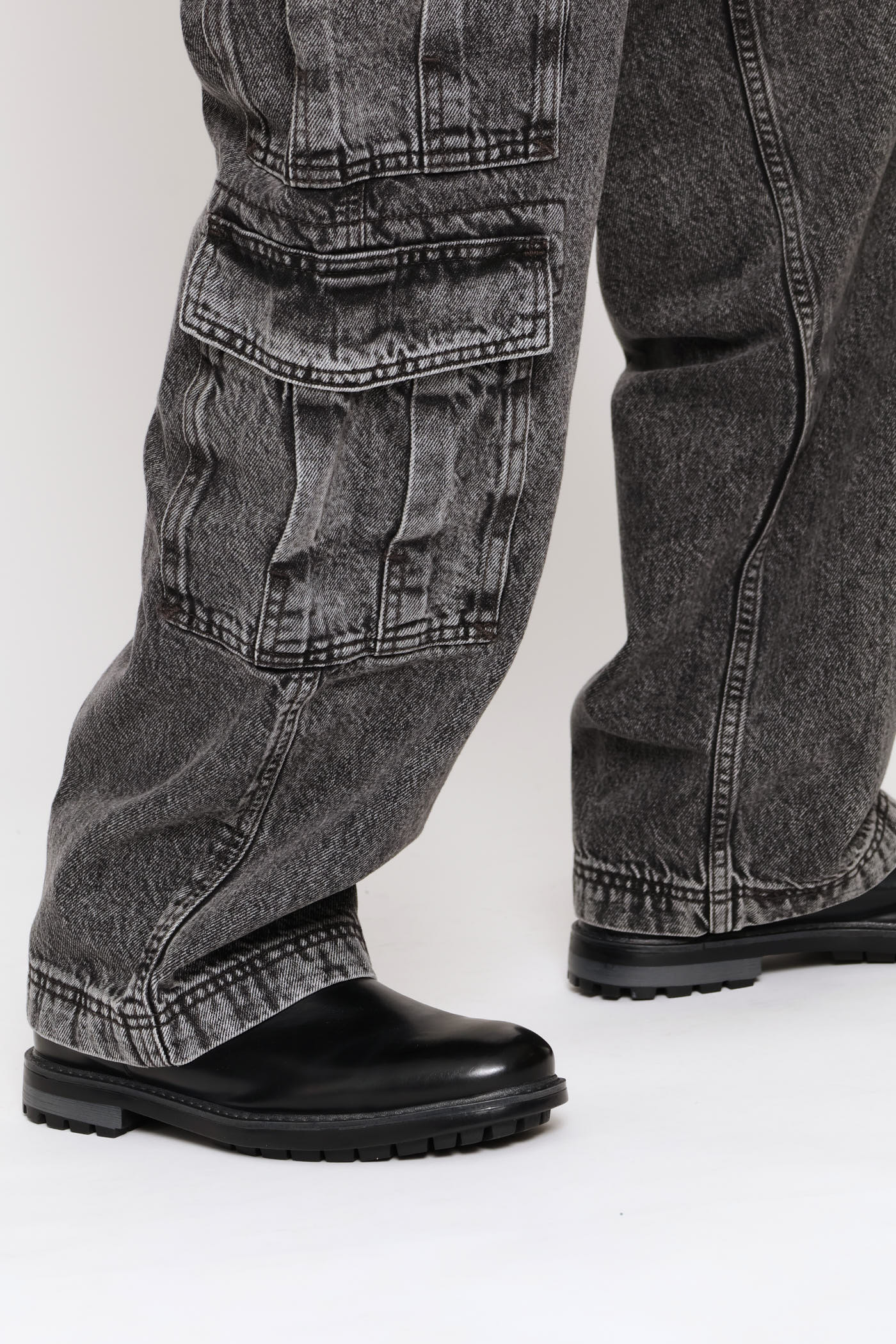 578 Baggy Cargo Denim - Black - Image 5