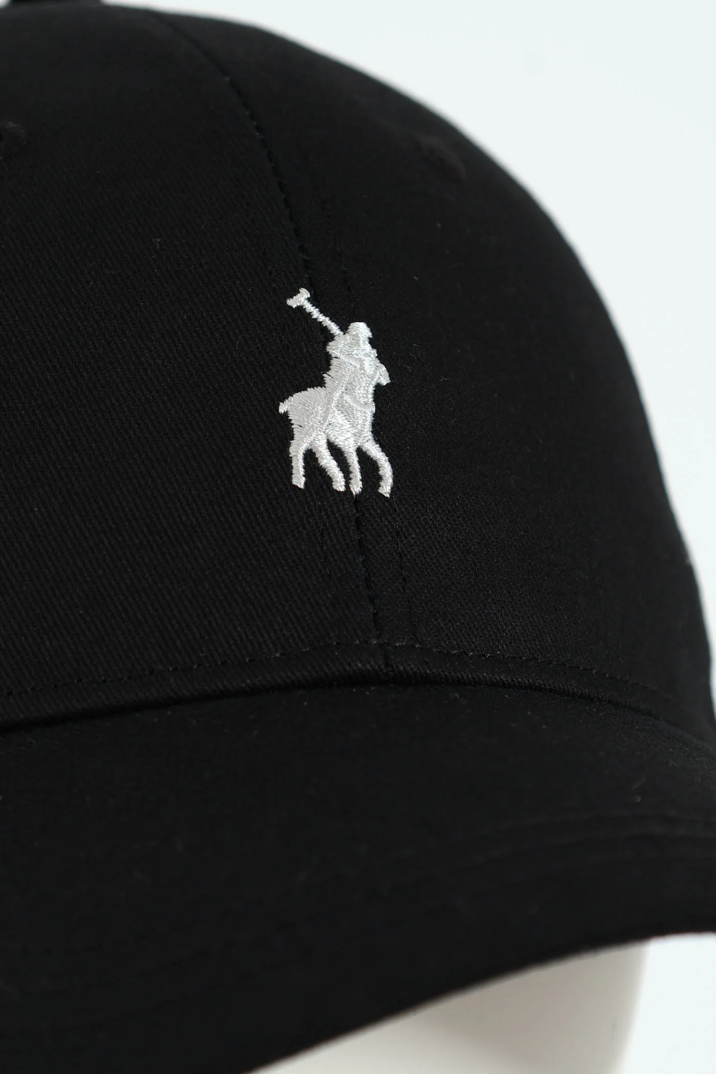 6 Panel Classic Peak Cap - Black - Image 2