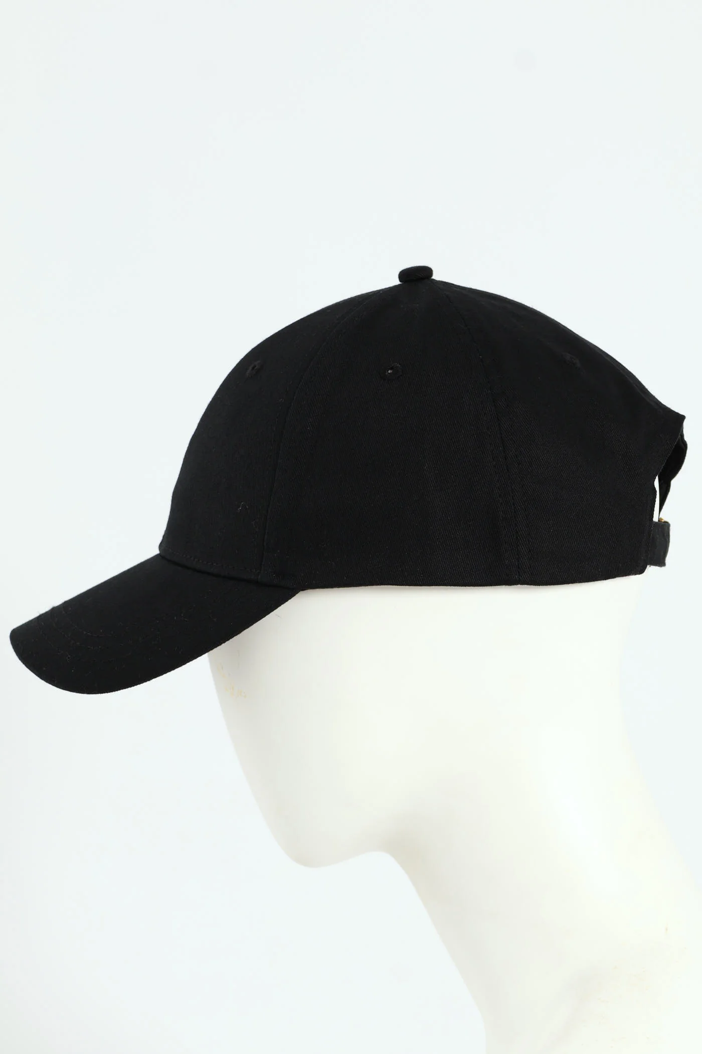 6 Panel Classic Peak Cap - Black - Image 3