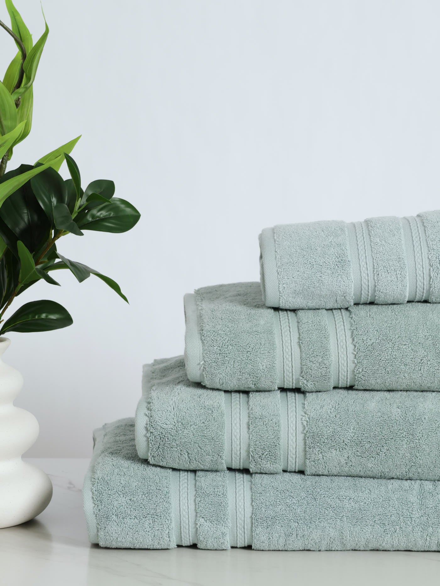 710GSM Super Luxury Premium Cotton Bath Towels - Duck Egg - Image 5