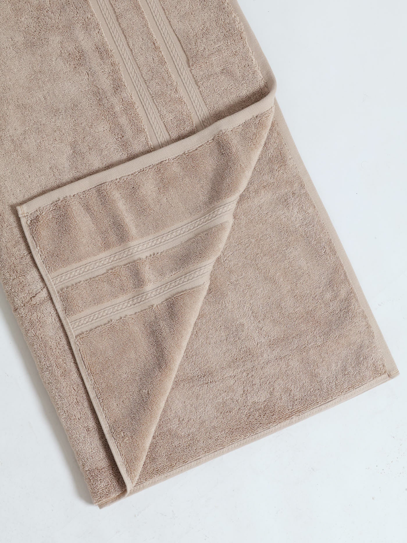 710GSM Super Luxury Premium Cotton Bath Towels - Stone - Image 2