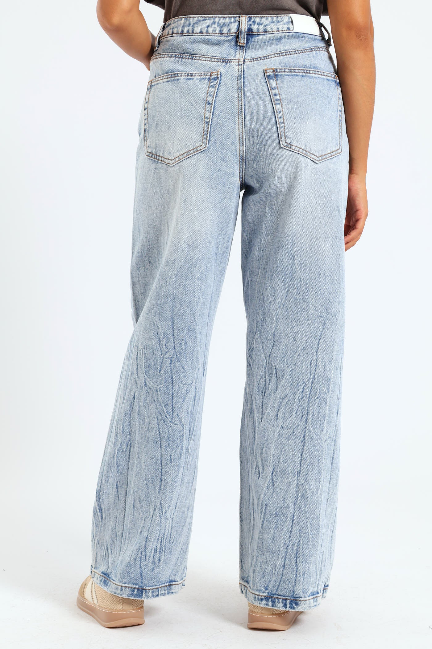 90'S Crop Straight Leg Denim - Light Wash - Image 4