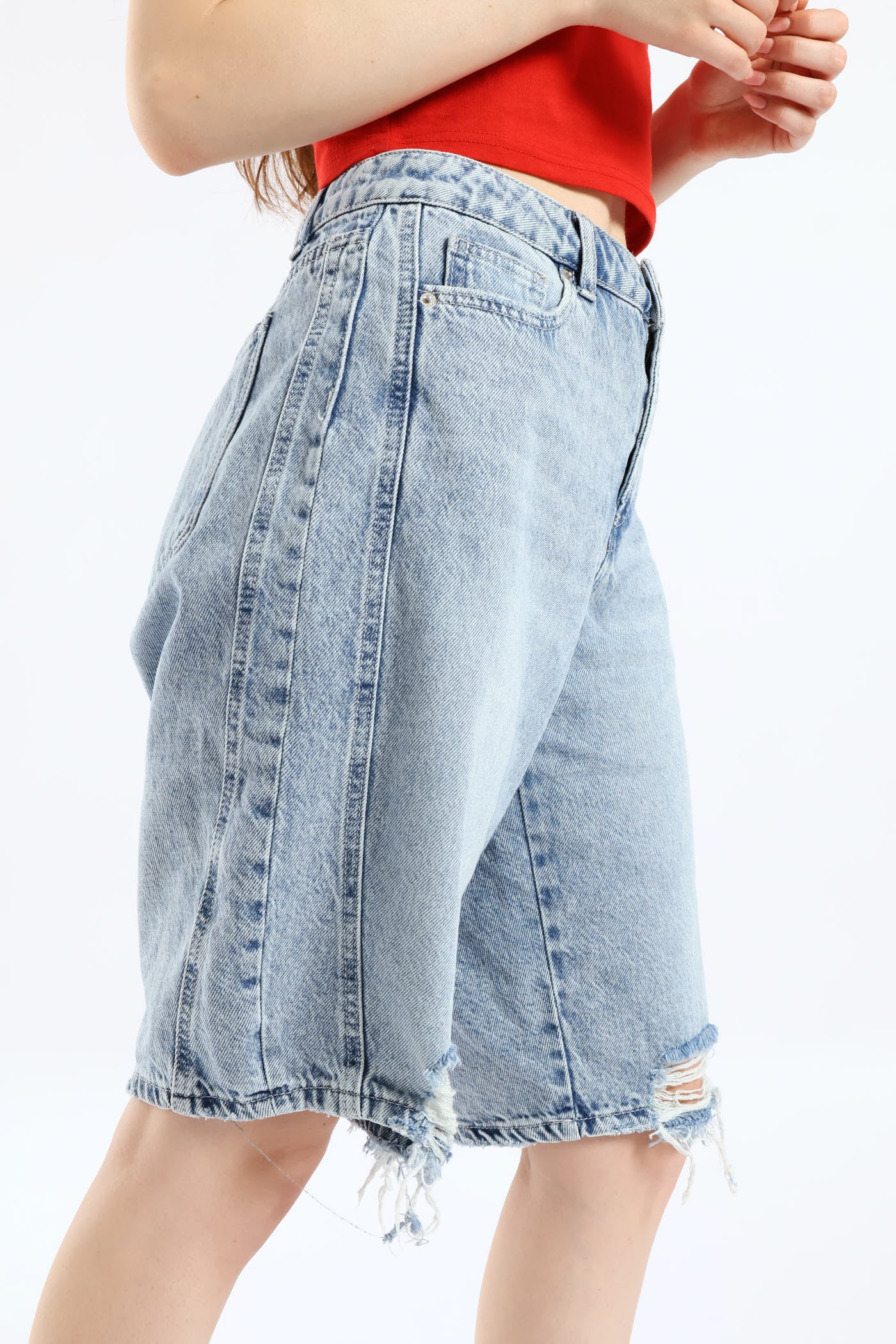 90's Fit Denim Short - Light Blue - Image 2