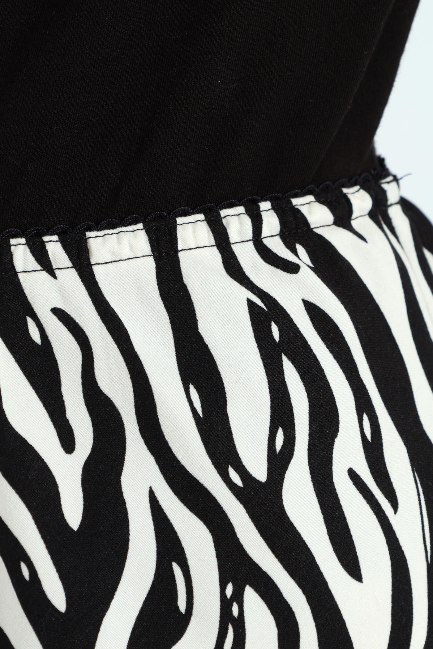A-Line Zebra Midaxi Skirt - Cream/Black - Image 5