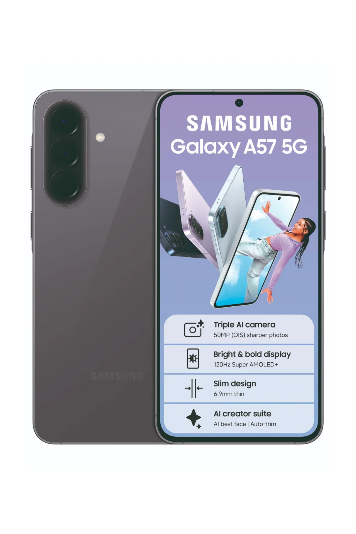 A57 256GB 5G Dual Sim - Grey - Image 3