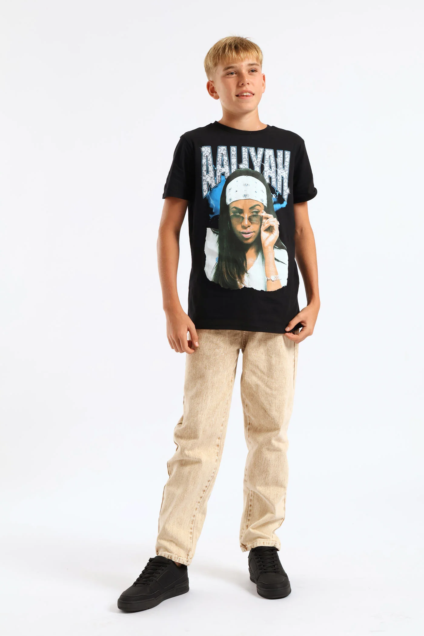 Aaliyah Spectra Dye T-Shirt - Black - Image 2