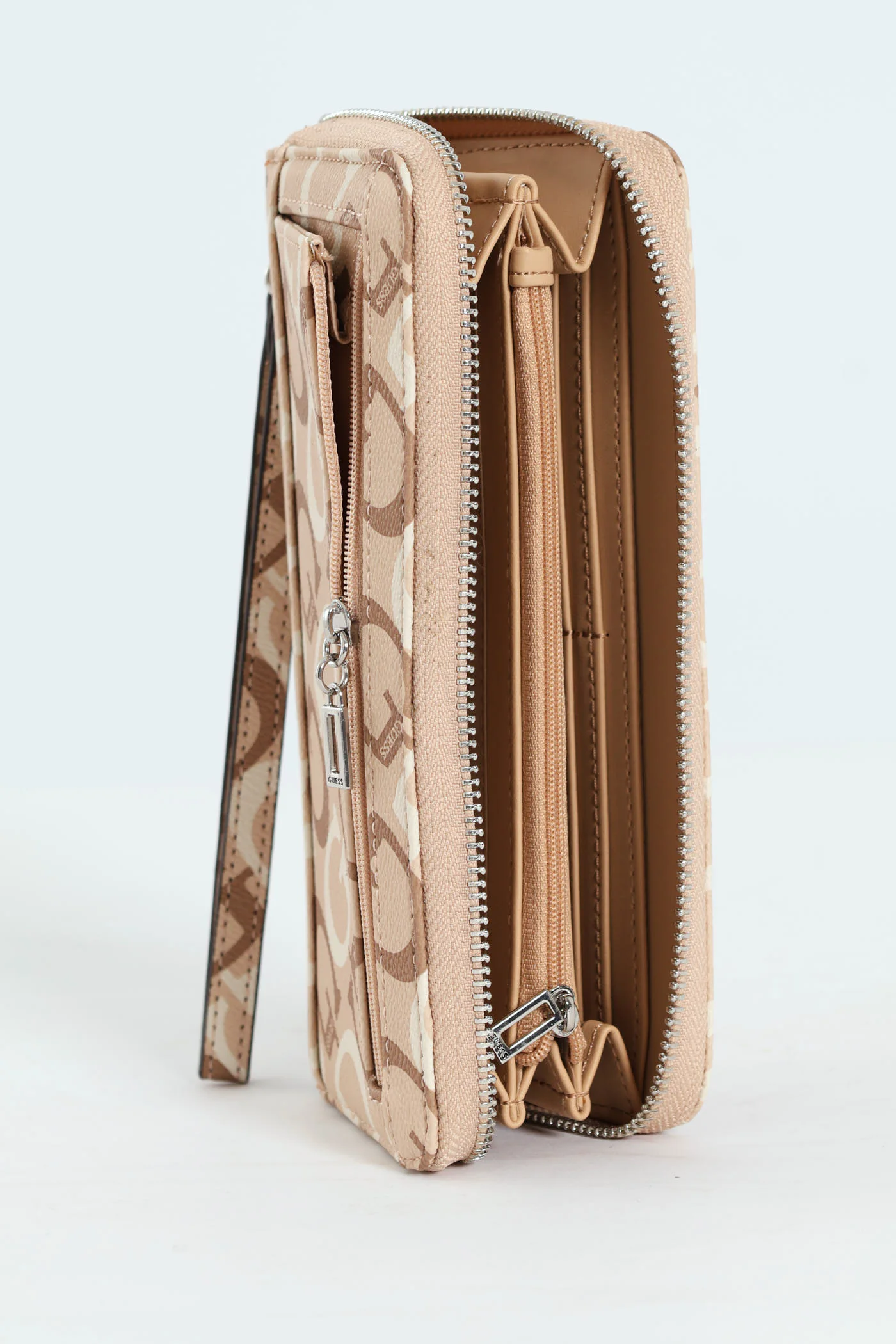 Abbas Large Zip Around Purse - Caramel - Image 7