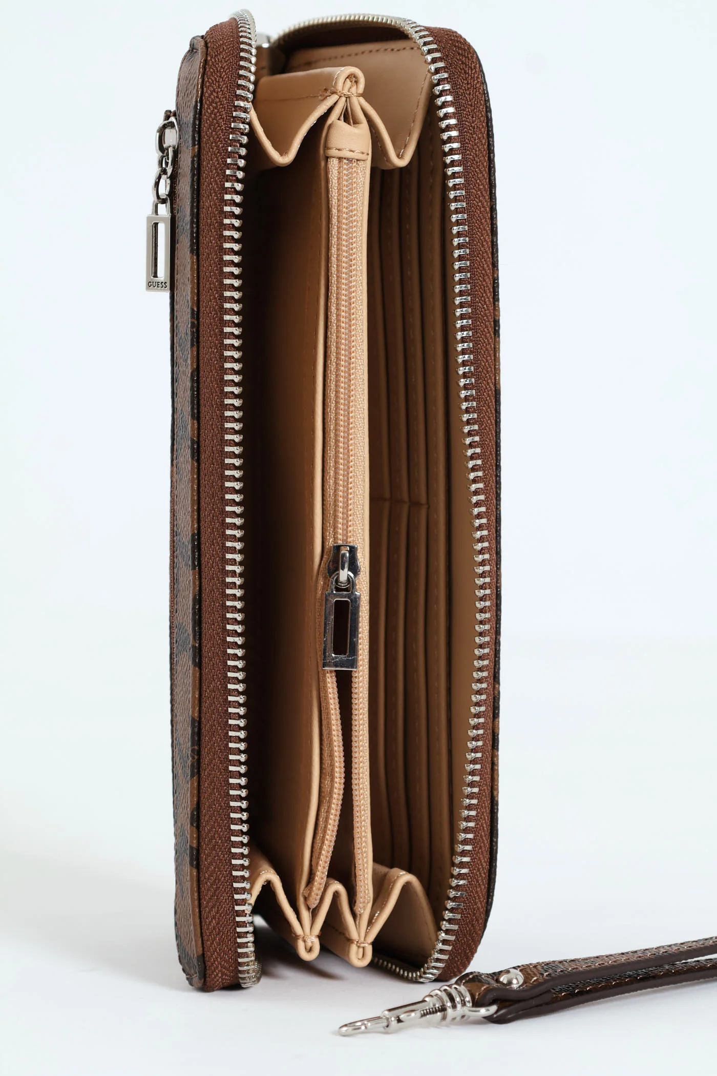 Abbas Large Zip Around Purse - Dark Brown - Image 2