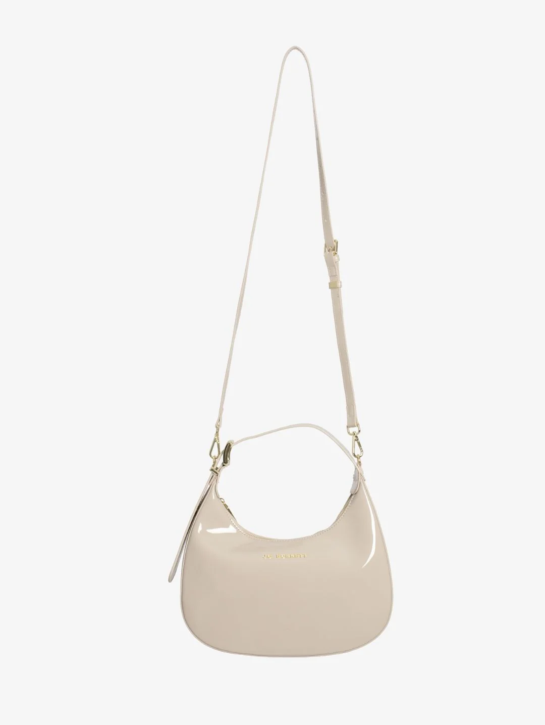 Abby Patent Leather Scooped Bag - Dusty Pink - Image 2