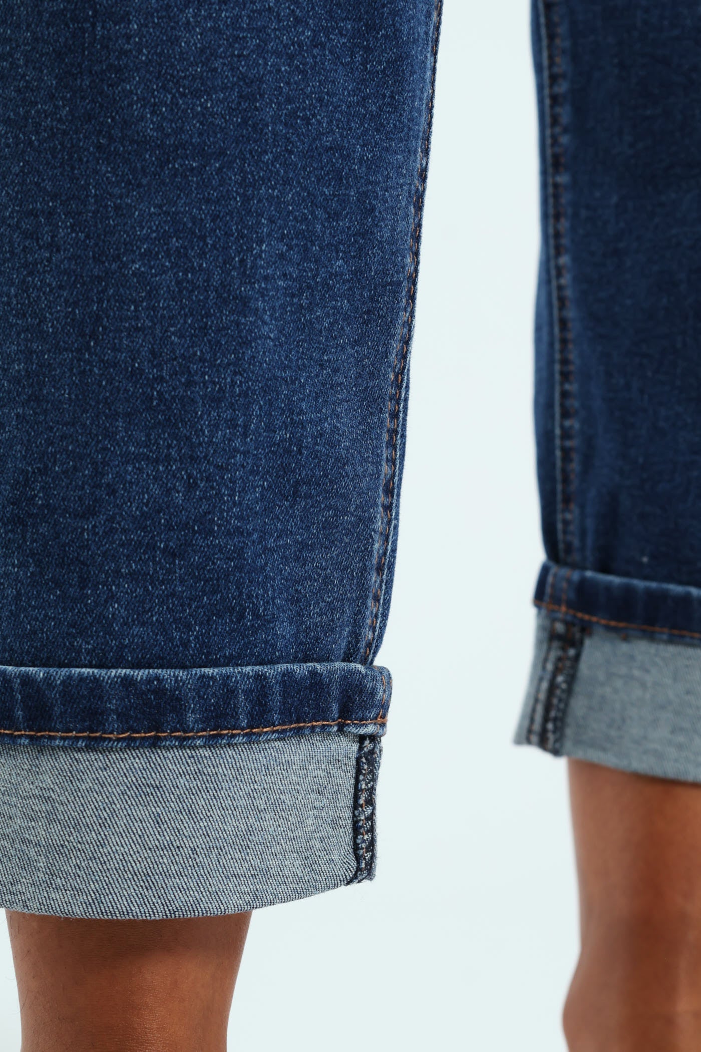Abraised Turnup Cigarette Jean - Dark Wash - Image 6