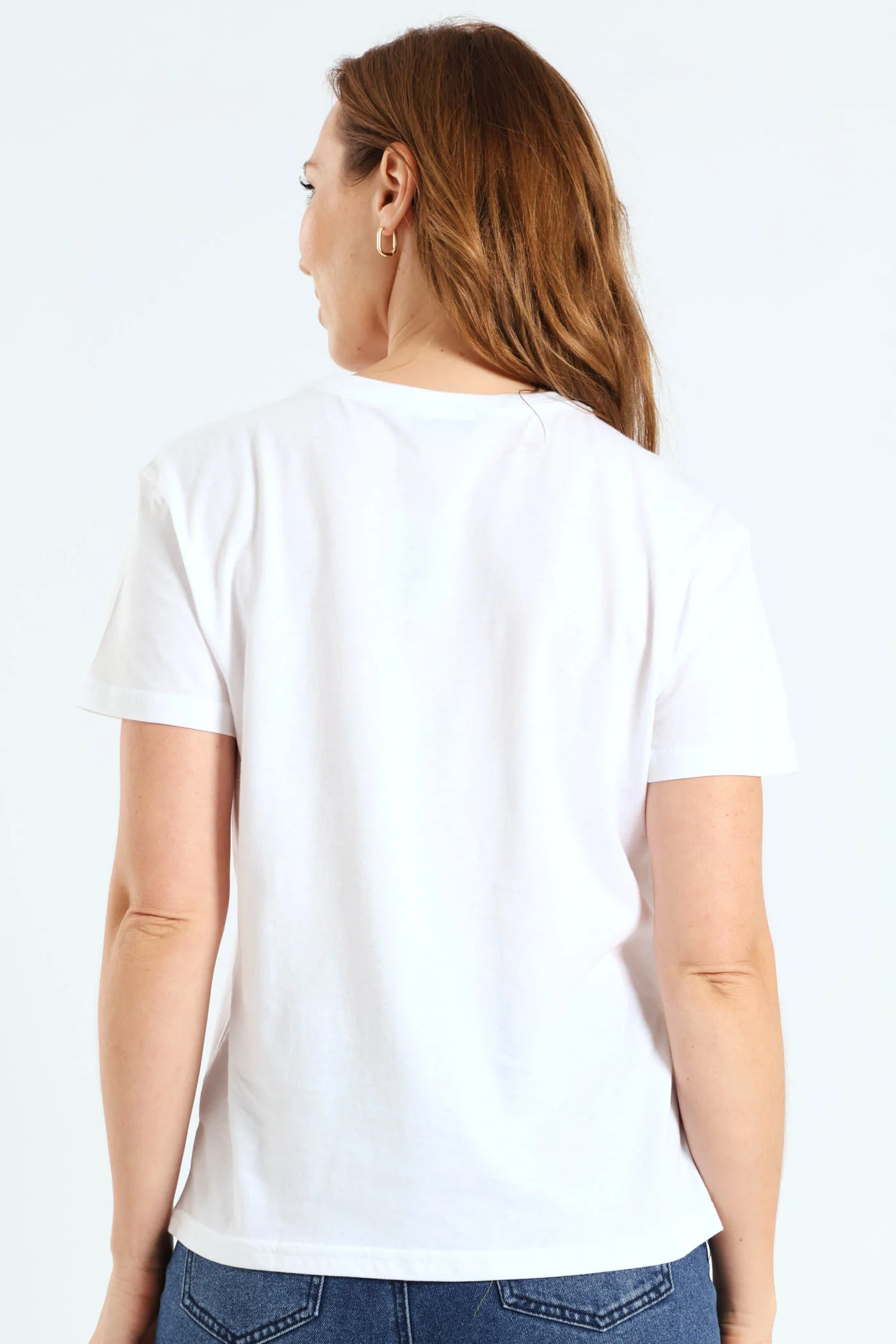 Abstract Faces Foil Tee - White - Image 3