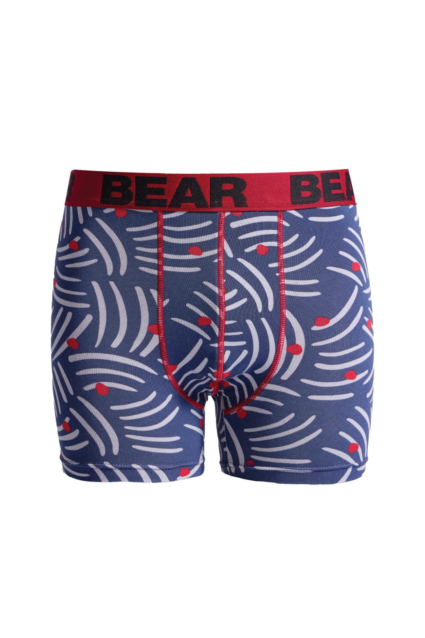 Abstract Print Bodyshorts - Red/Slate Grey - Image 5