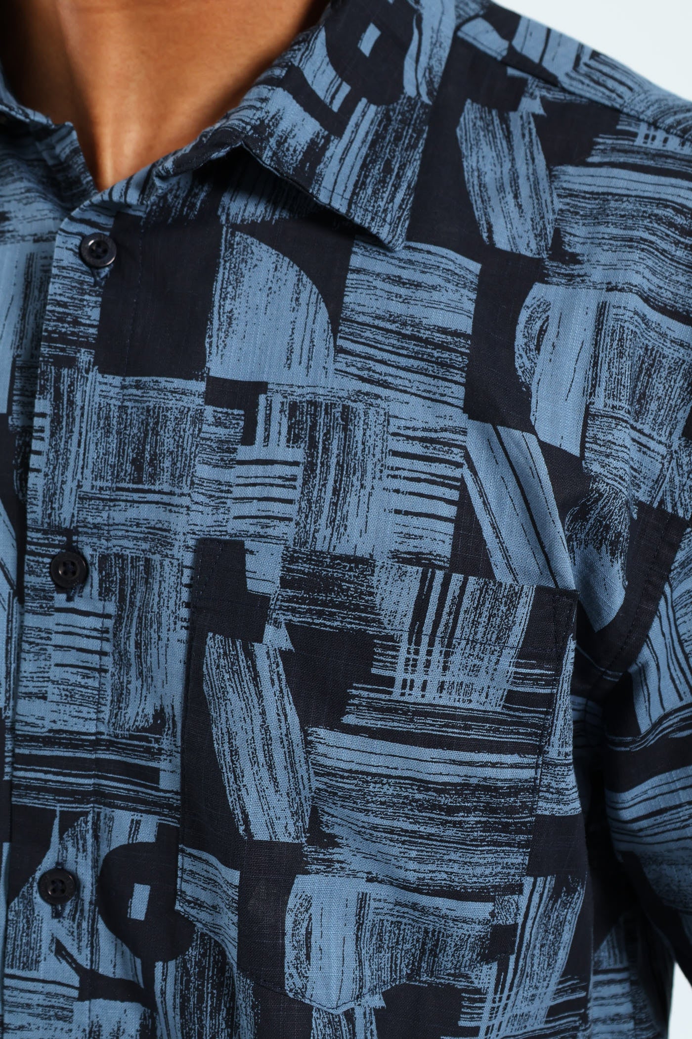 Abstract Shape Shirt - Navy - Image 2