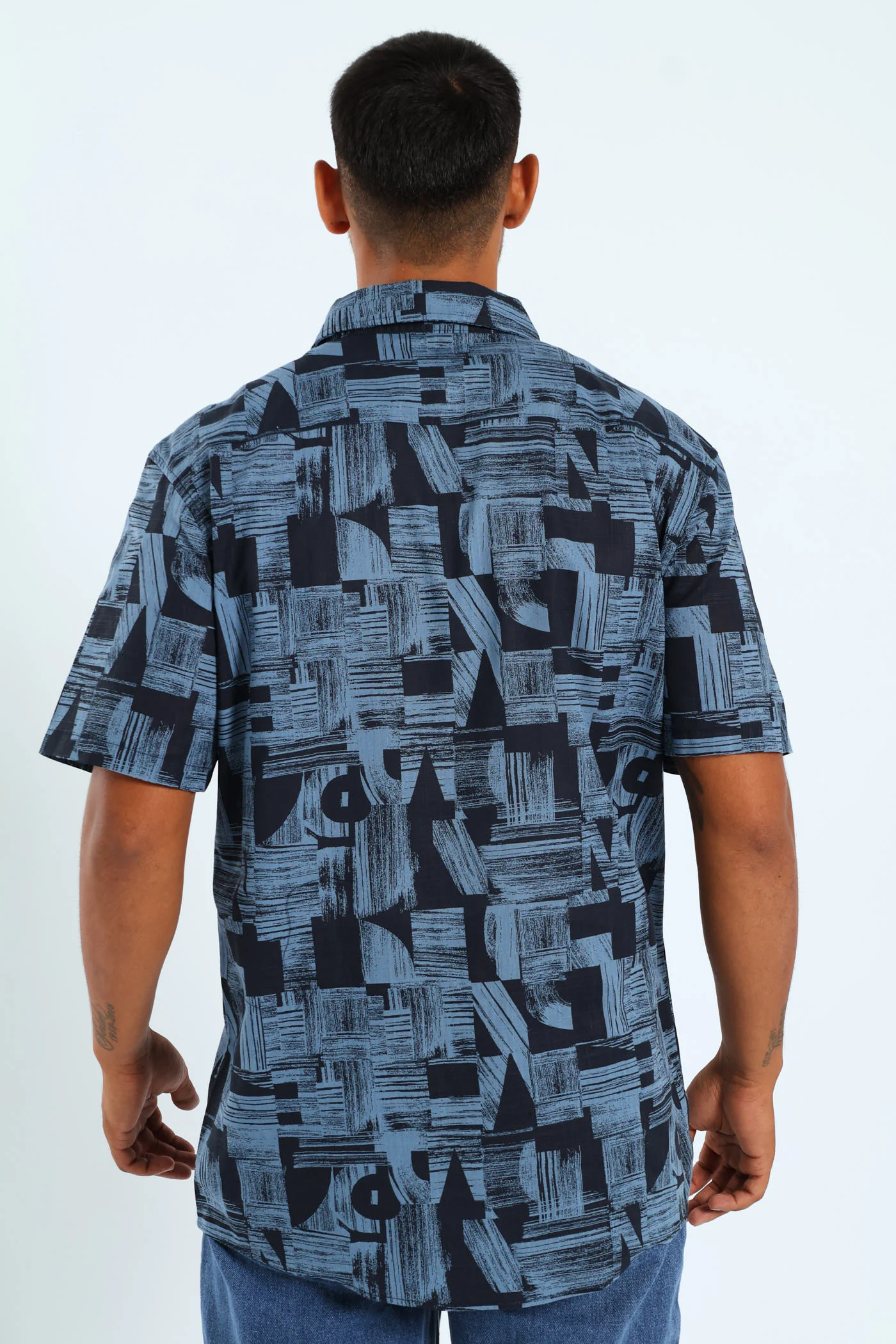 Abstract Shape Shirt - Navy - Image 3