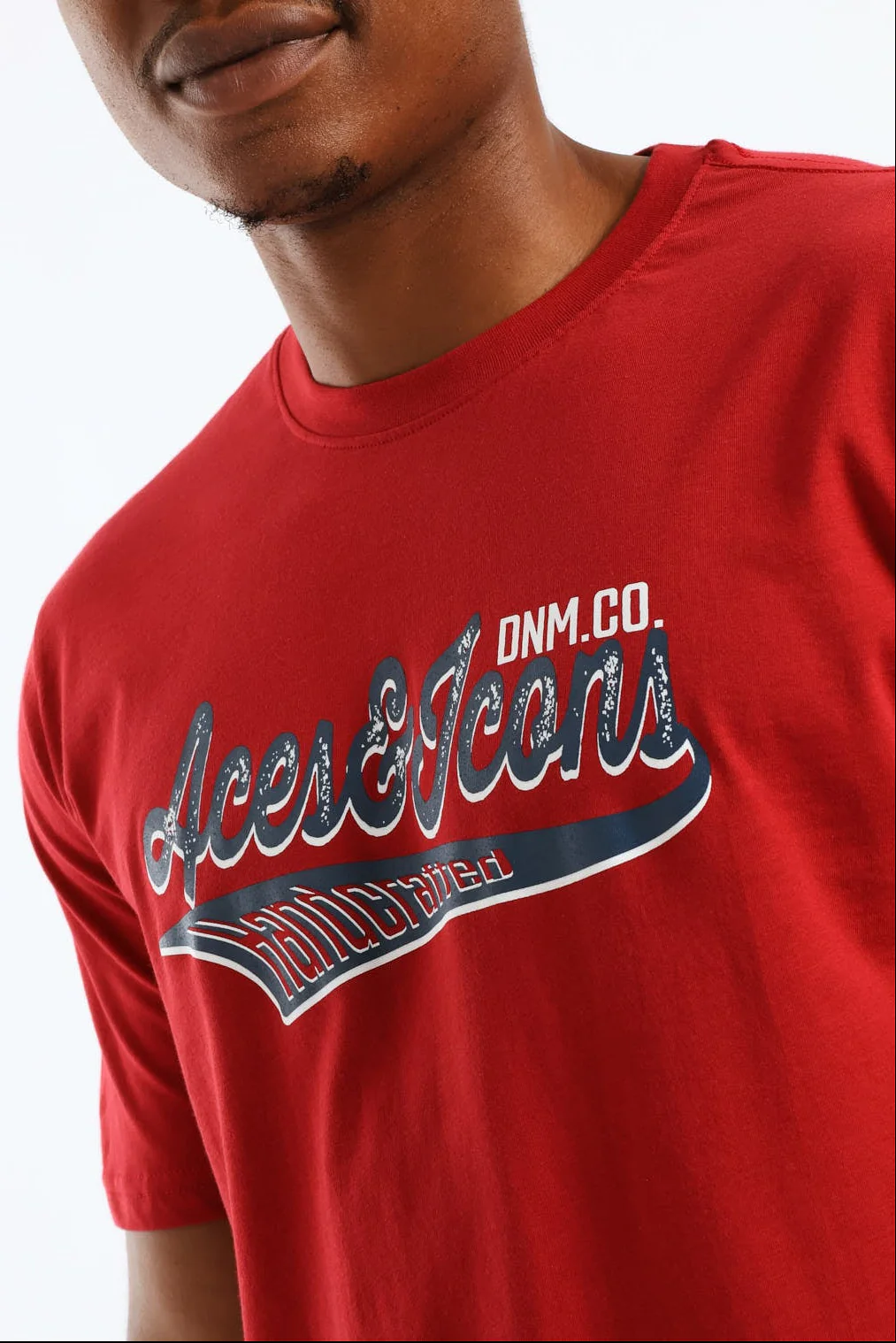 Aces & Icon Denim Co. Tee - Dark Red - Image 2