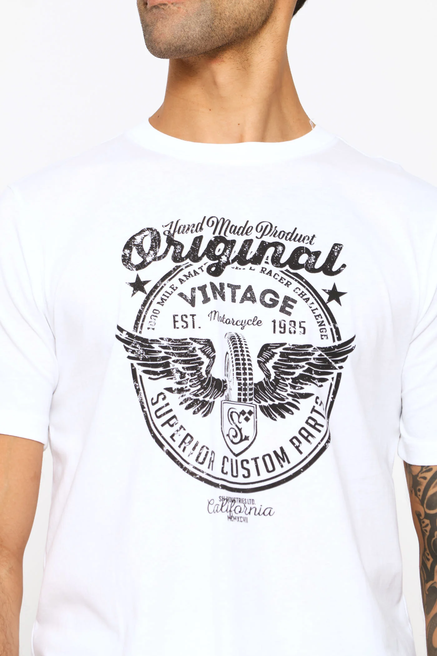 Aces & Icons Tropical Script Tee - White - Image 2